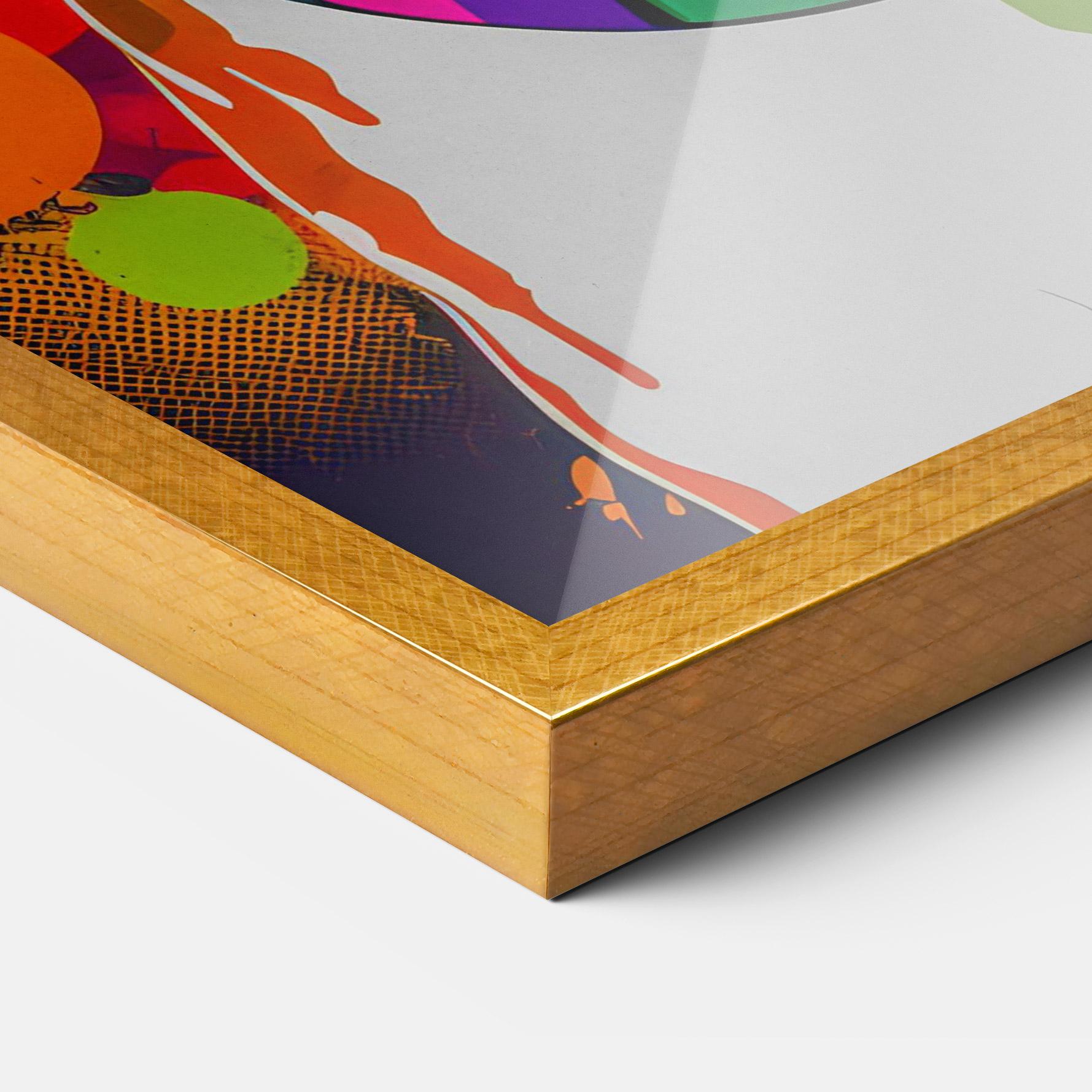 Gerahmte Poster Colorful Dog mockup 3