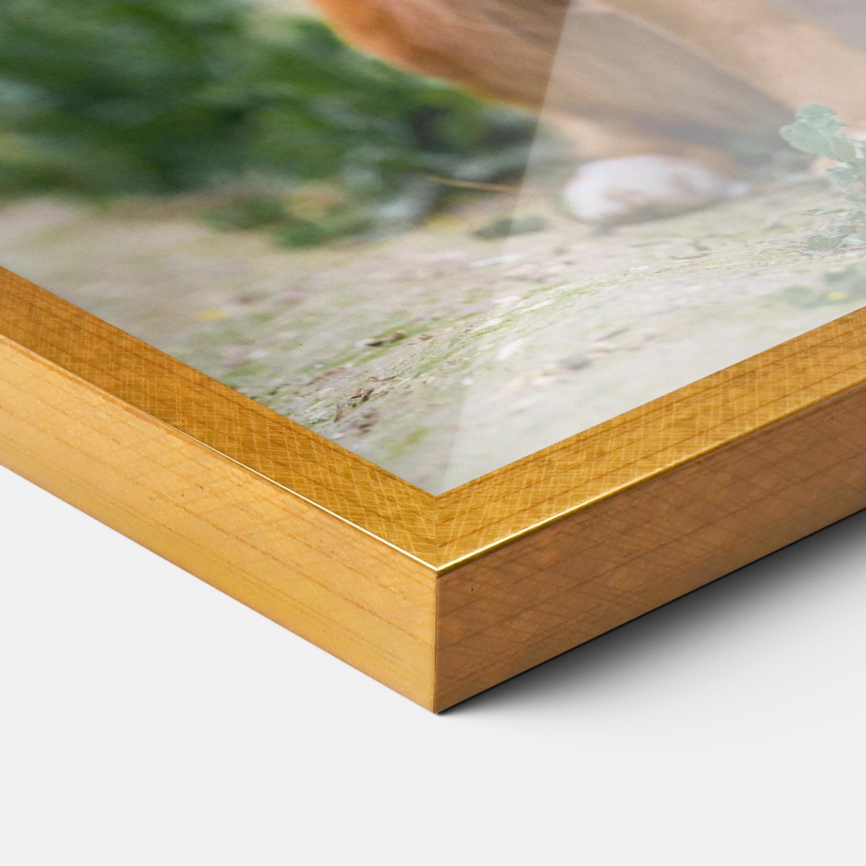 Gerahmte Poster Dog Yellow Flowers mockup 3