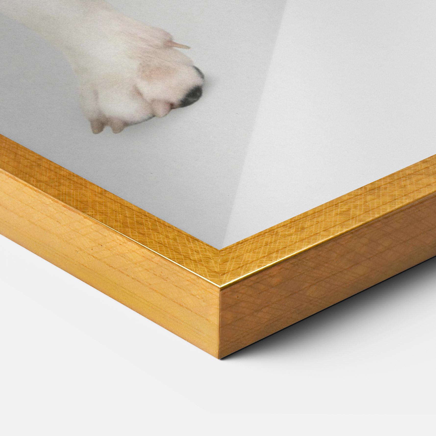 Gerahmte Poster Happy White Dog mockup 3