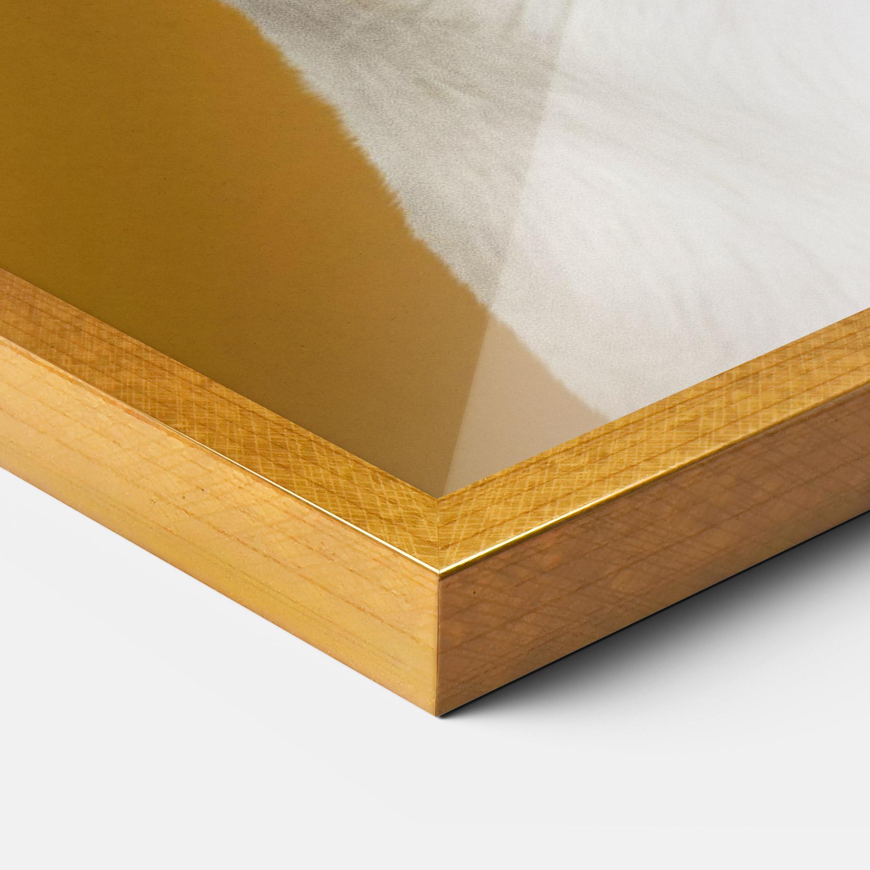 Gerahmte Poster Puppy On Yellow mockup 3