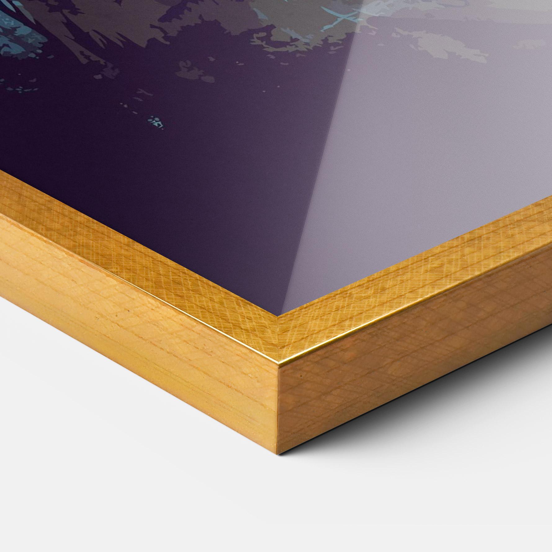 Gerahmte Poster Sunset Dog mockup 3