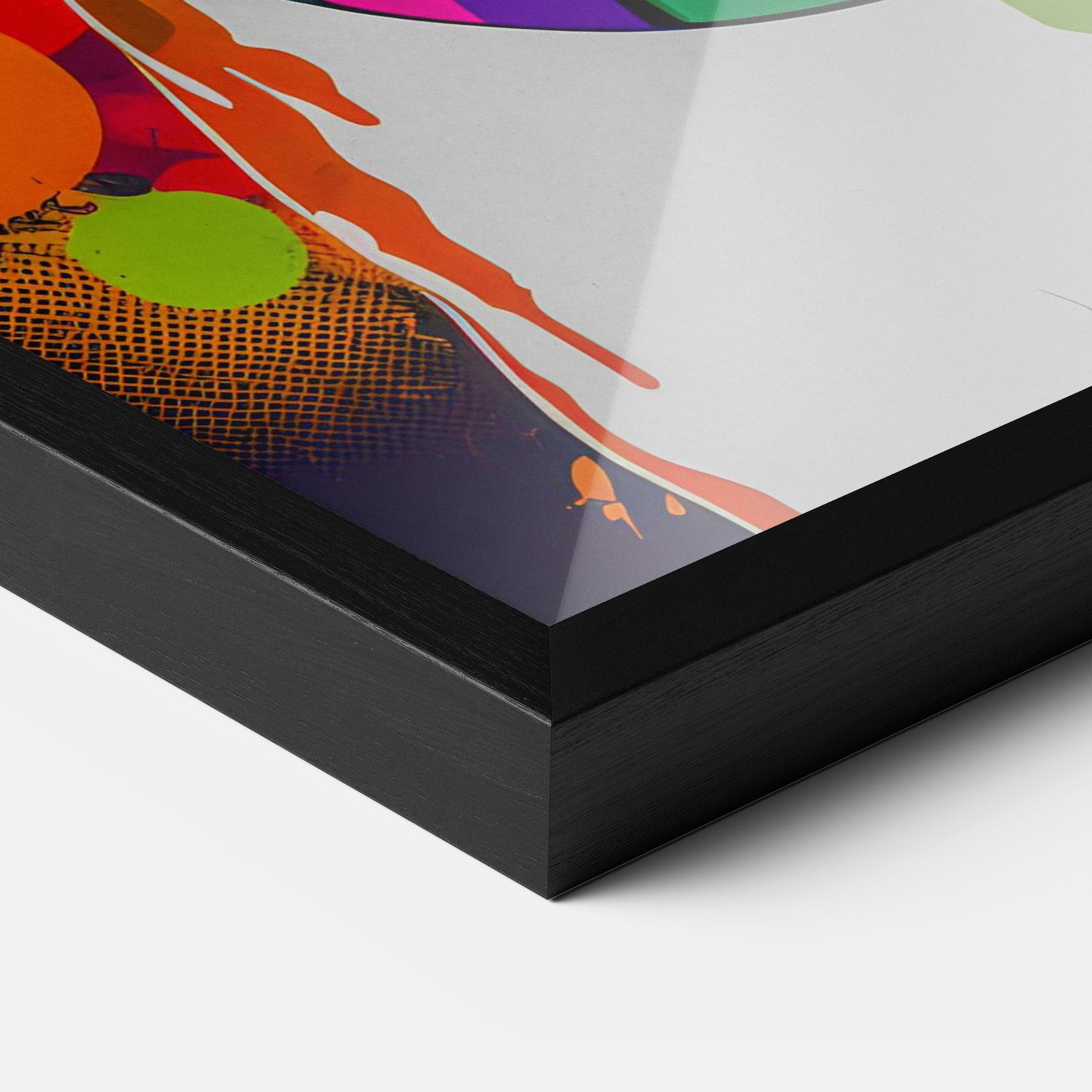 Gerahmte Poster Colorful Dog mockup 3