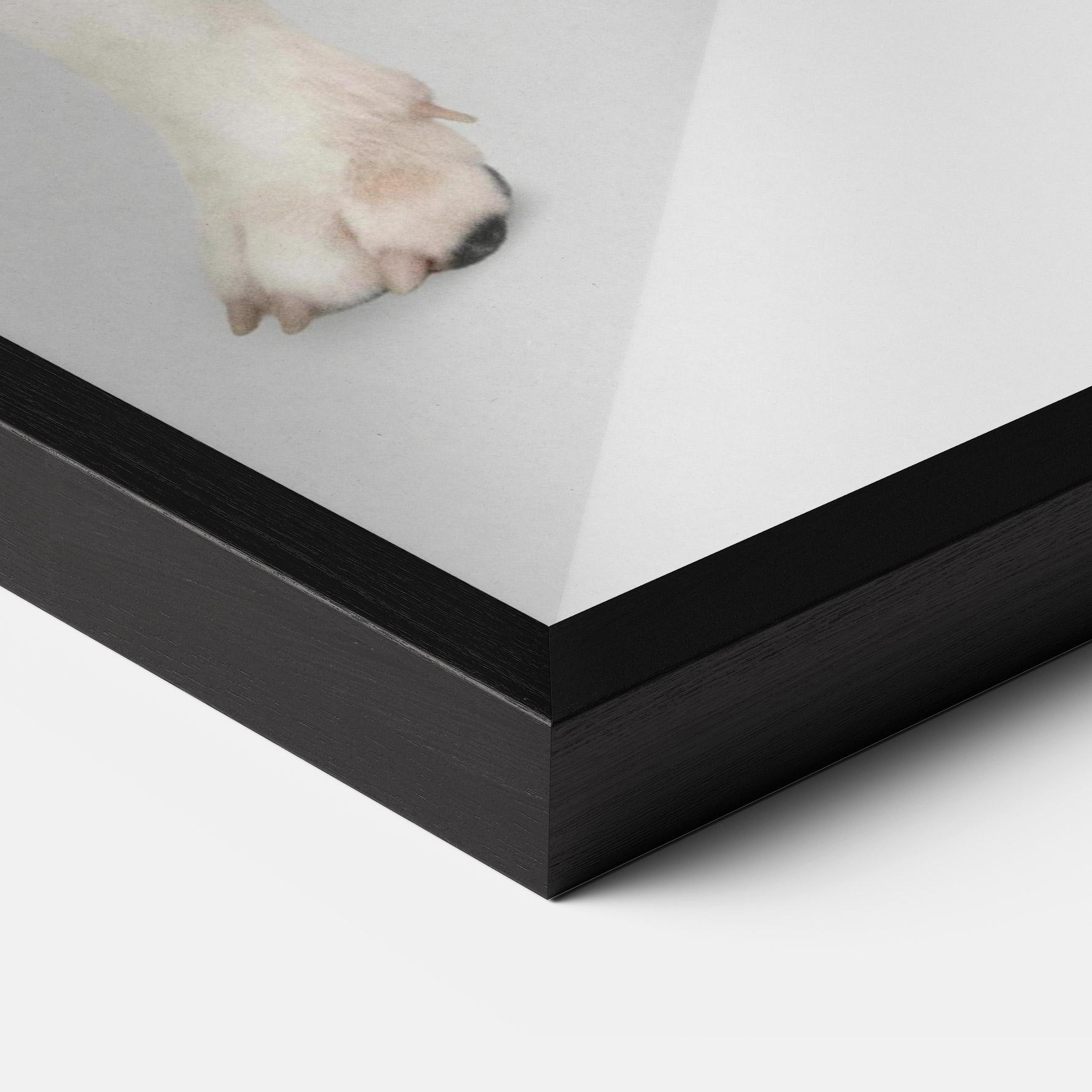 Gerahmte Poster Happy White Dog mockup 3