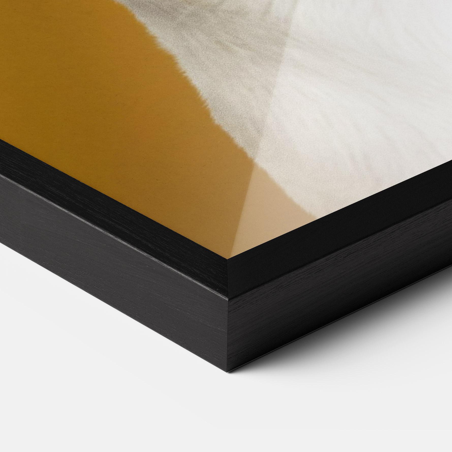 Gerahmte Poster Puppy On Yellow mockup 3