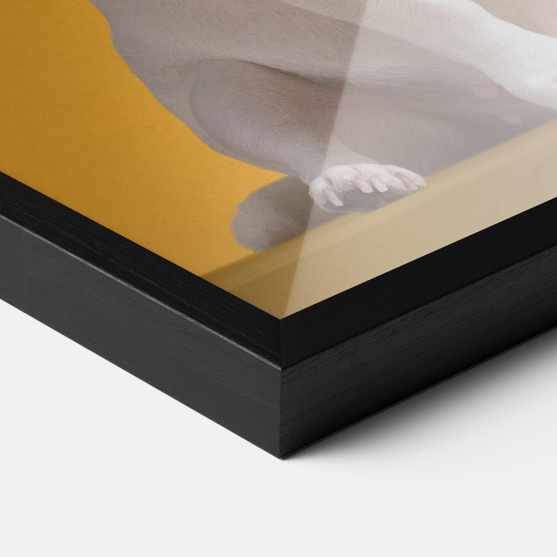 Gerahmte Poster Toothbrush Dog mockup 3