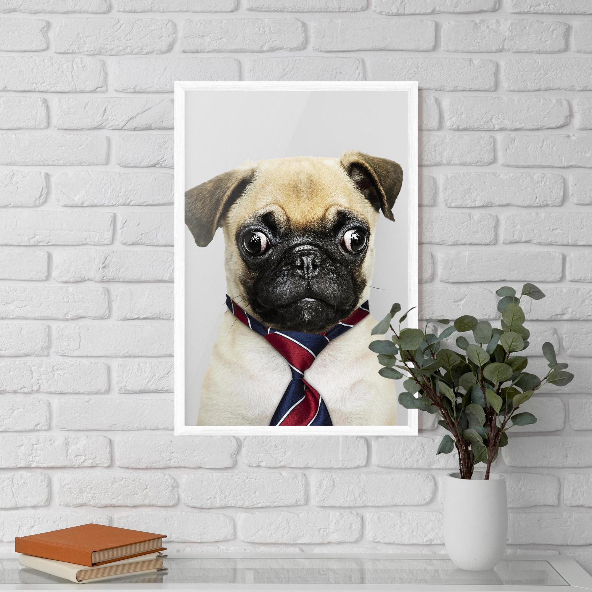 Gerahmte Poster Business Pug mockup 5