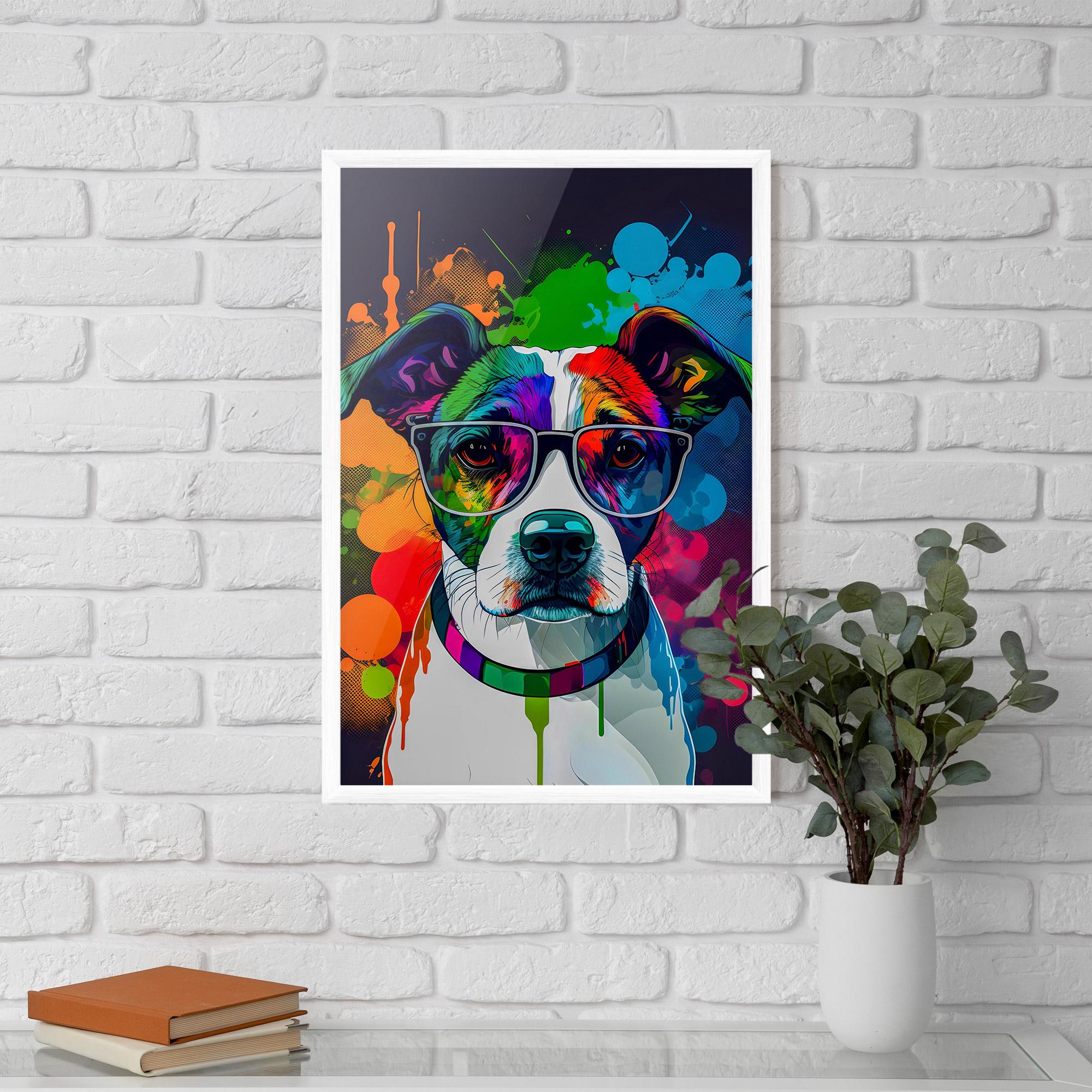 Gerahmte Poster Colorful Dog mockup 5