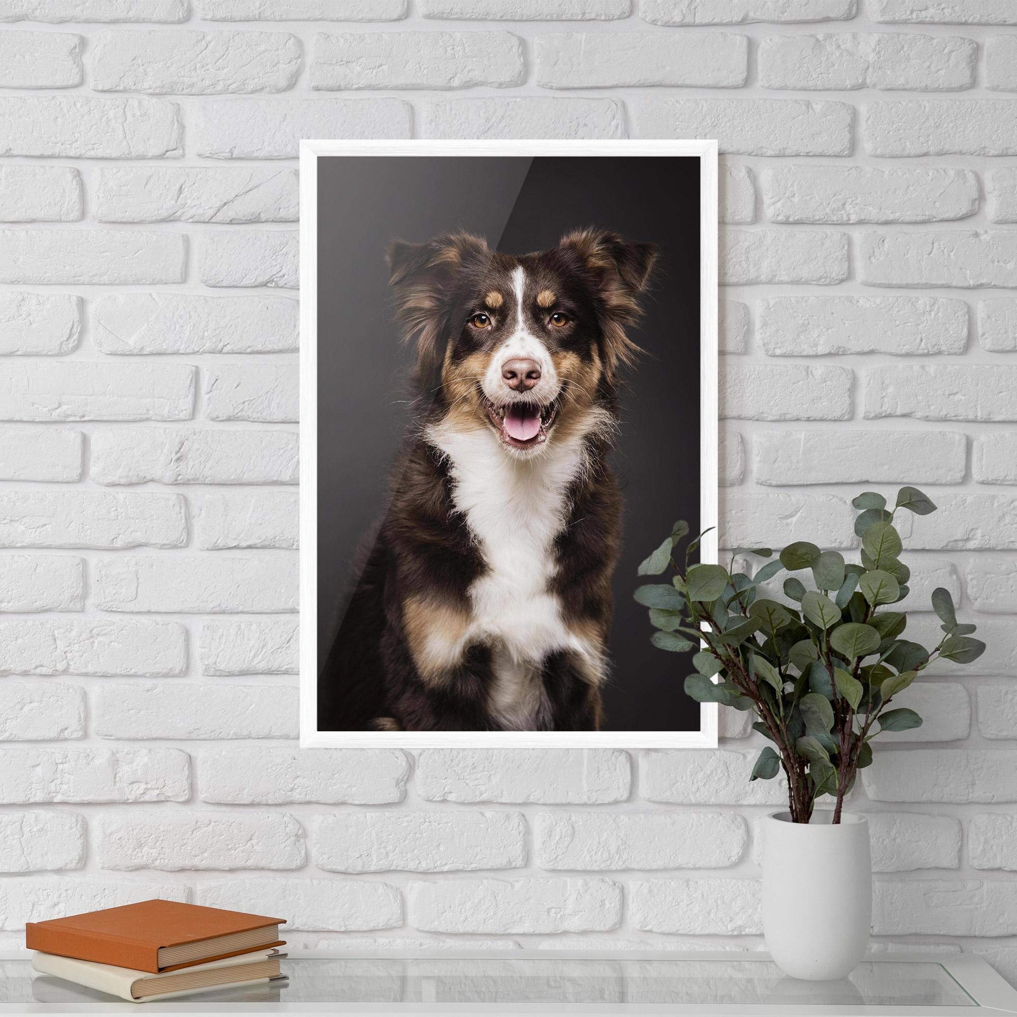 Gerahmte Poster Cute Dog Sitting mockup 5