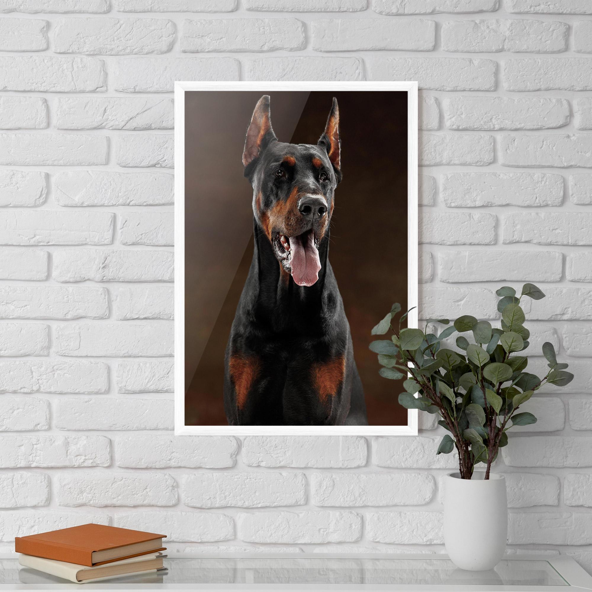 Gerahmte Poster Doberman Looking mockup 5