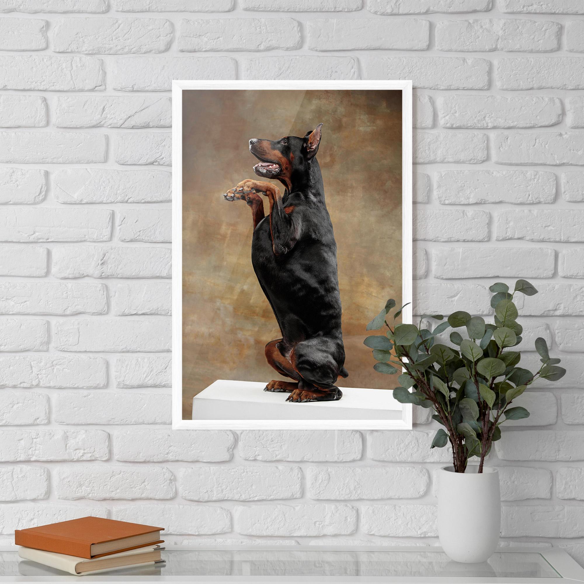 Gerahmte Poster Doberman Standing mockup 5