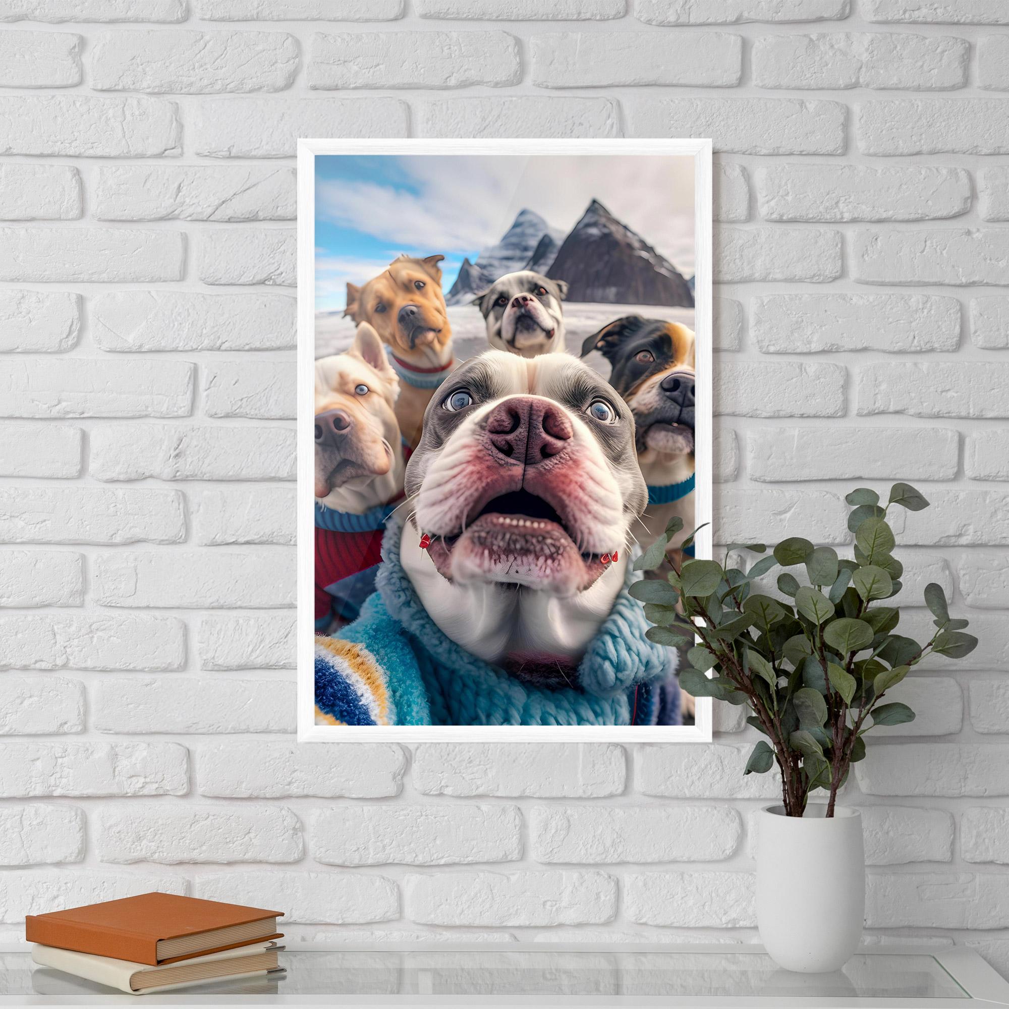 Gerahmte Poster Dogs Selfie Group mockup 5