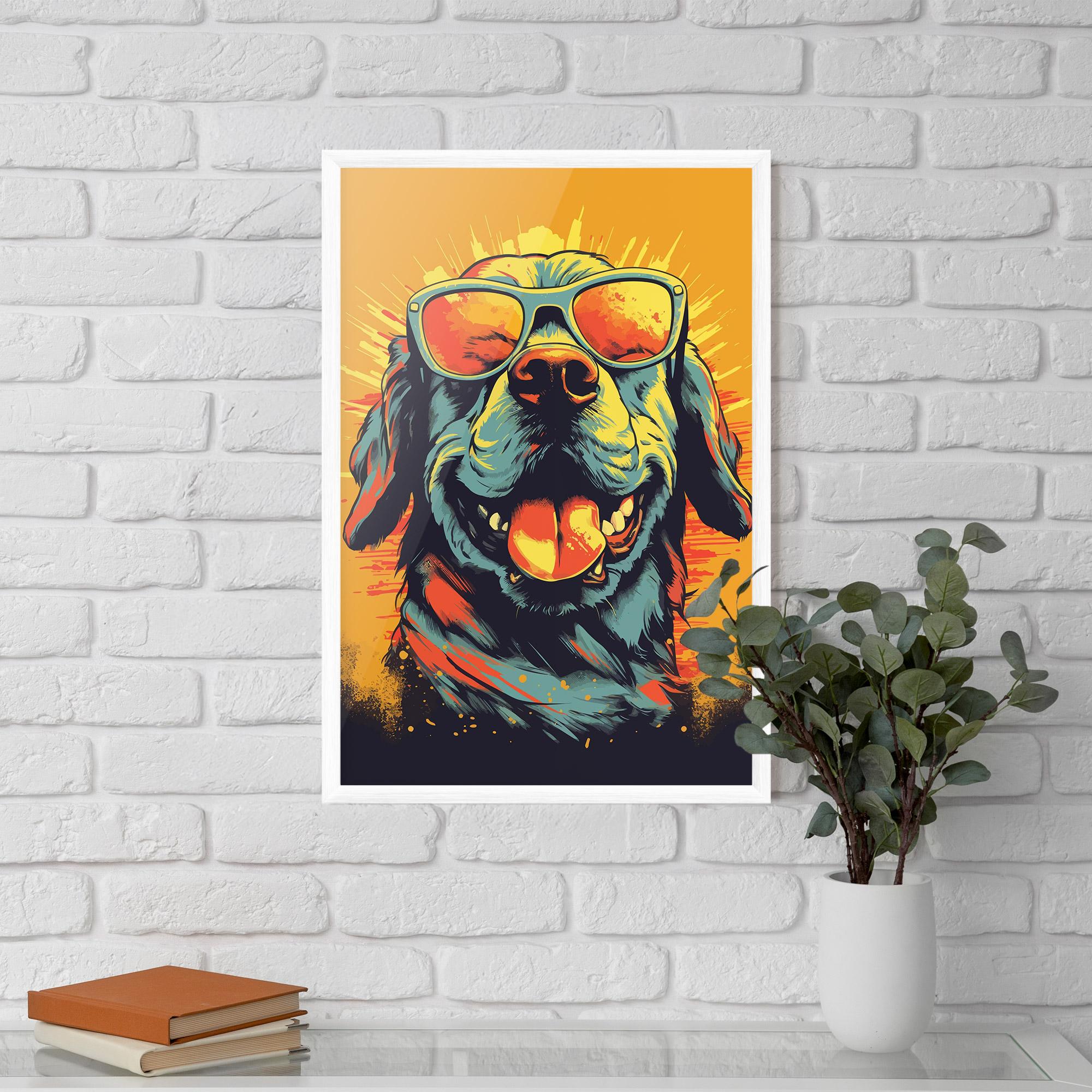 Gerahmte Poster Sunglasses Dog mockup 5