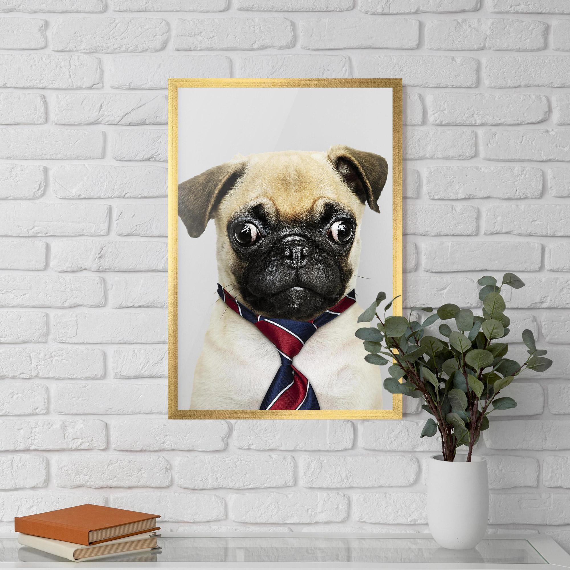 Gerahmte Poster Business Pug mockup 5