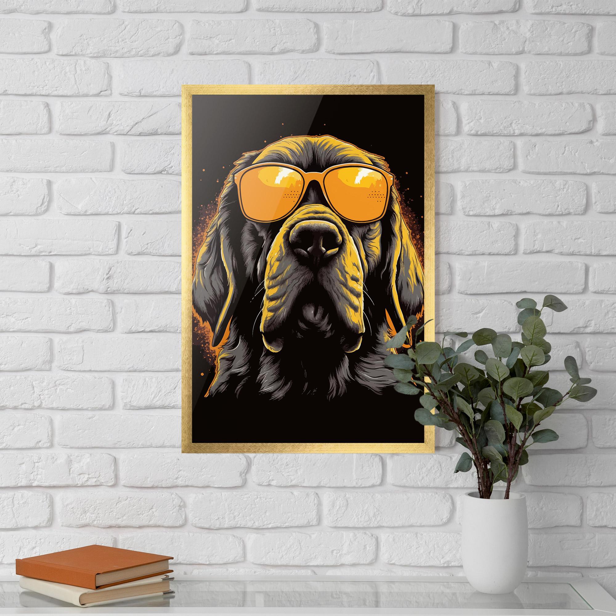 Gerahmte Poster Coolest Dog mockup 5
