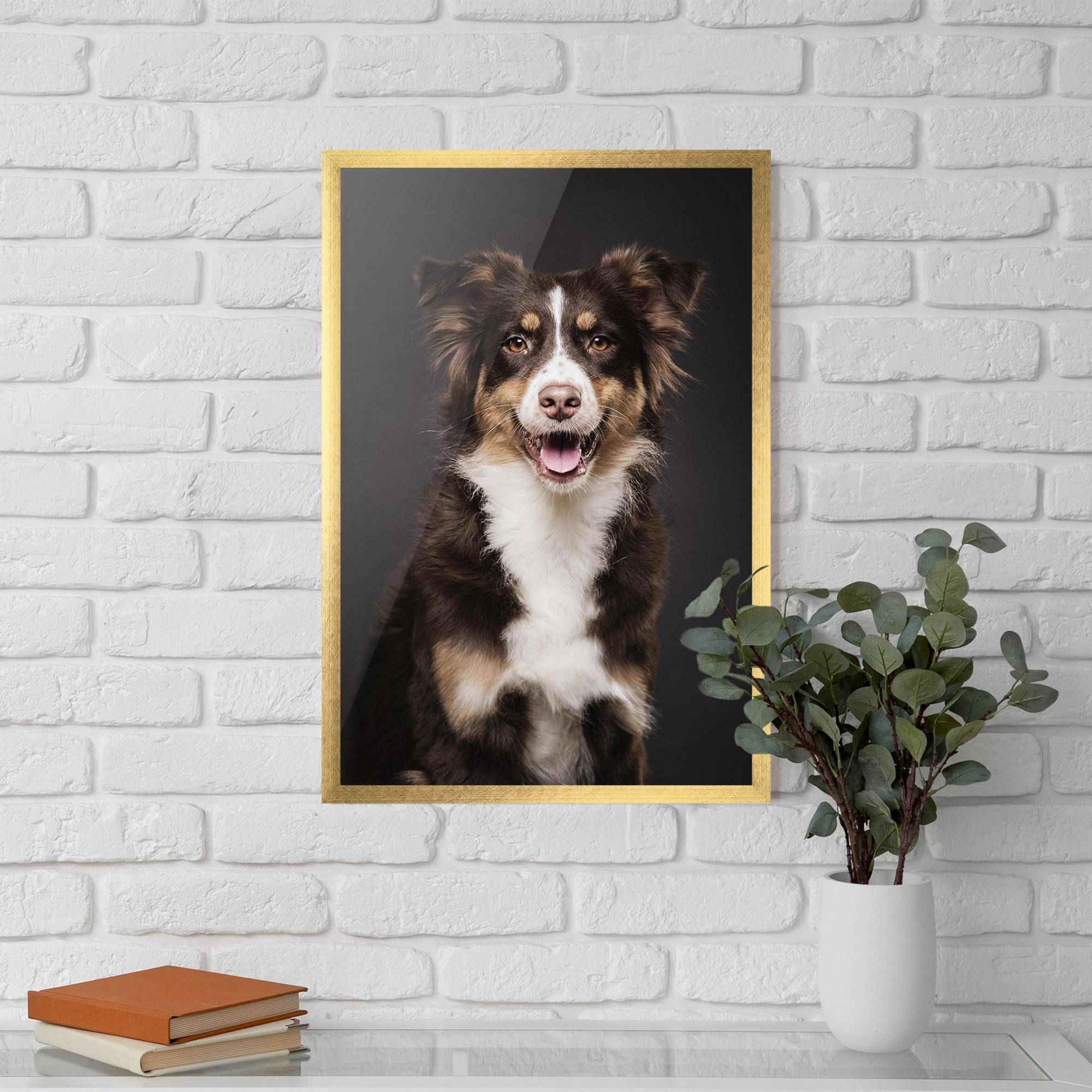 Gerahmte Poster Cute Dog Sitting mockup 5