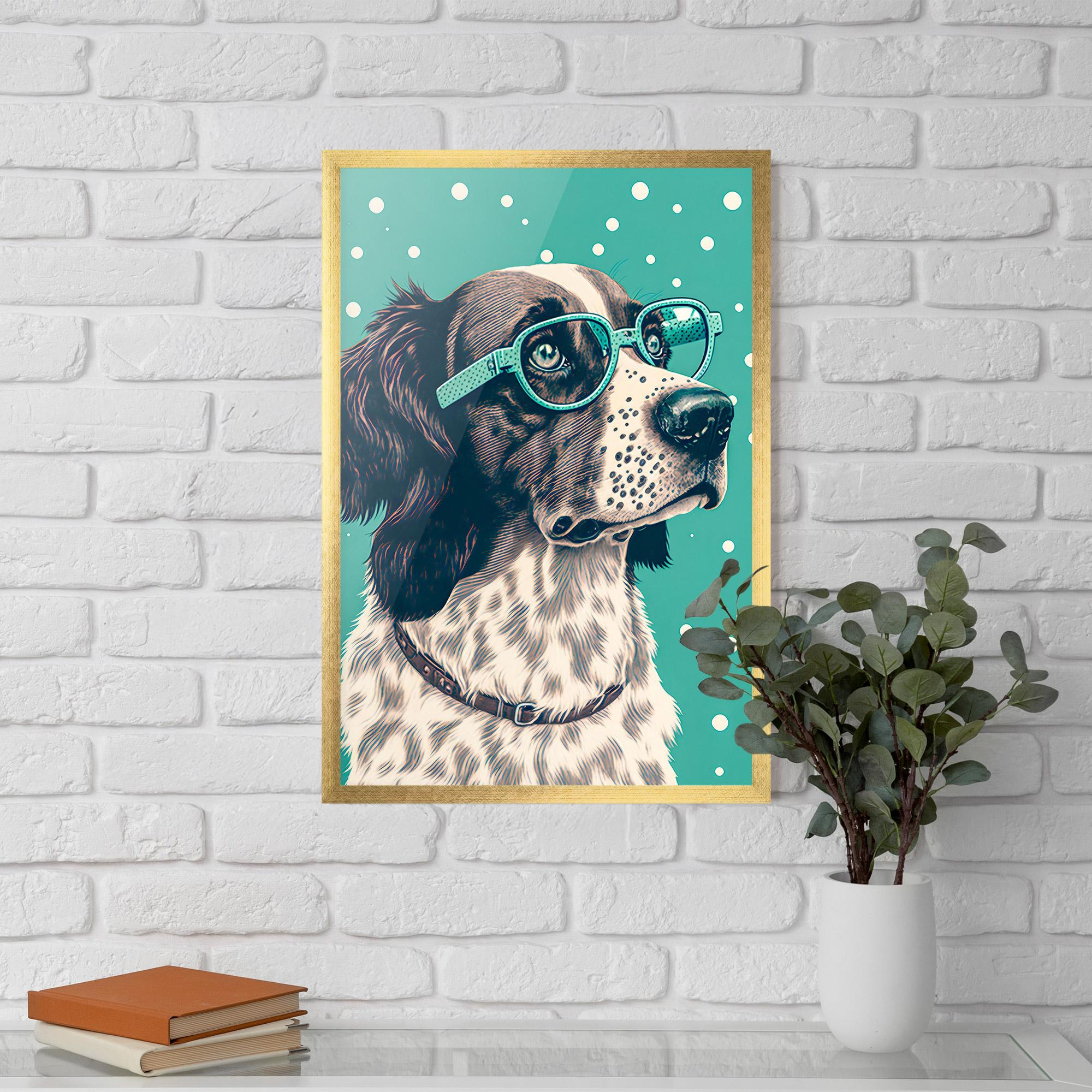 Gerahmte Poster Vintage Dog mockup 5