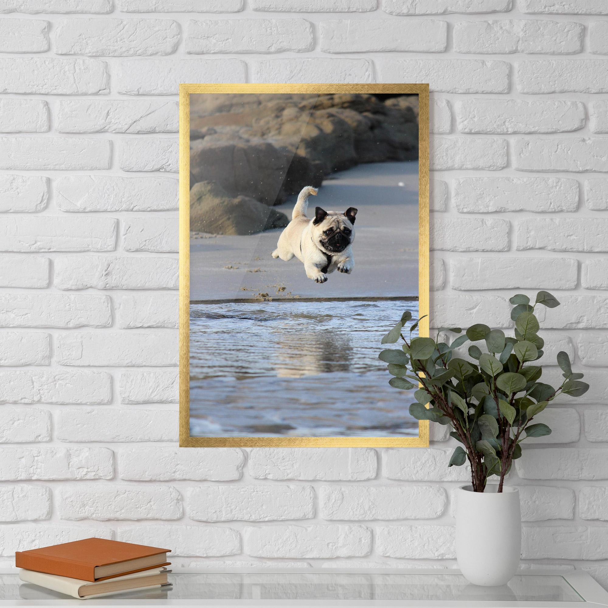 Gerahmte Poster Water Pug mockup 5