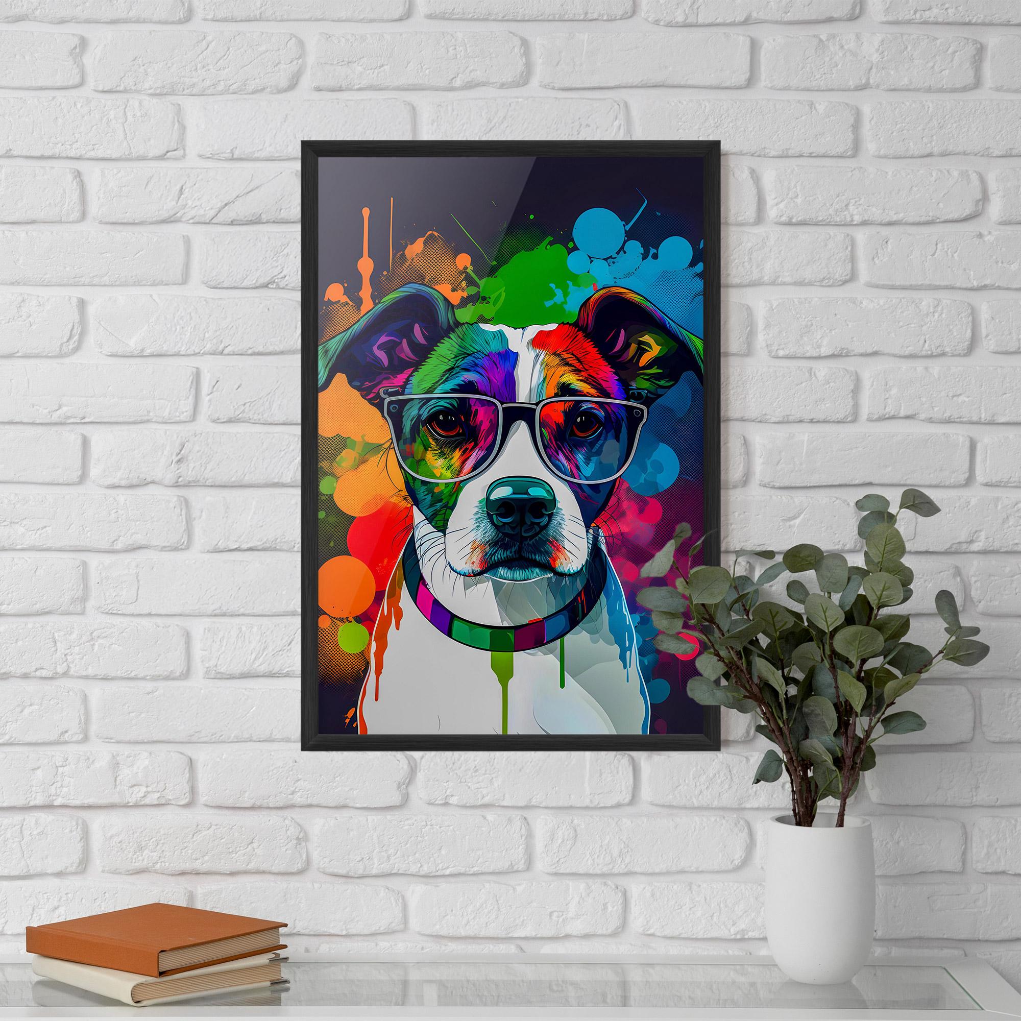 Gerahmte Poster Colorful Dog mockup 5