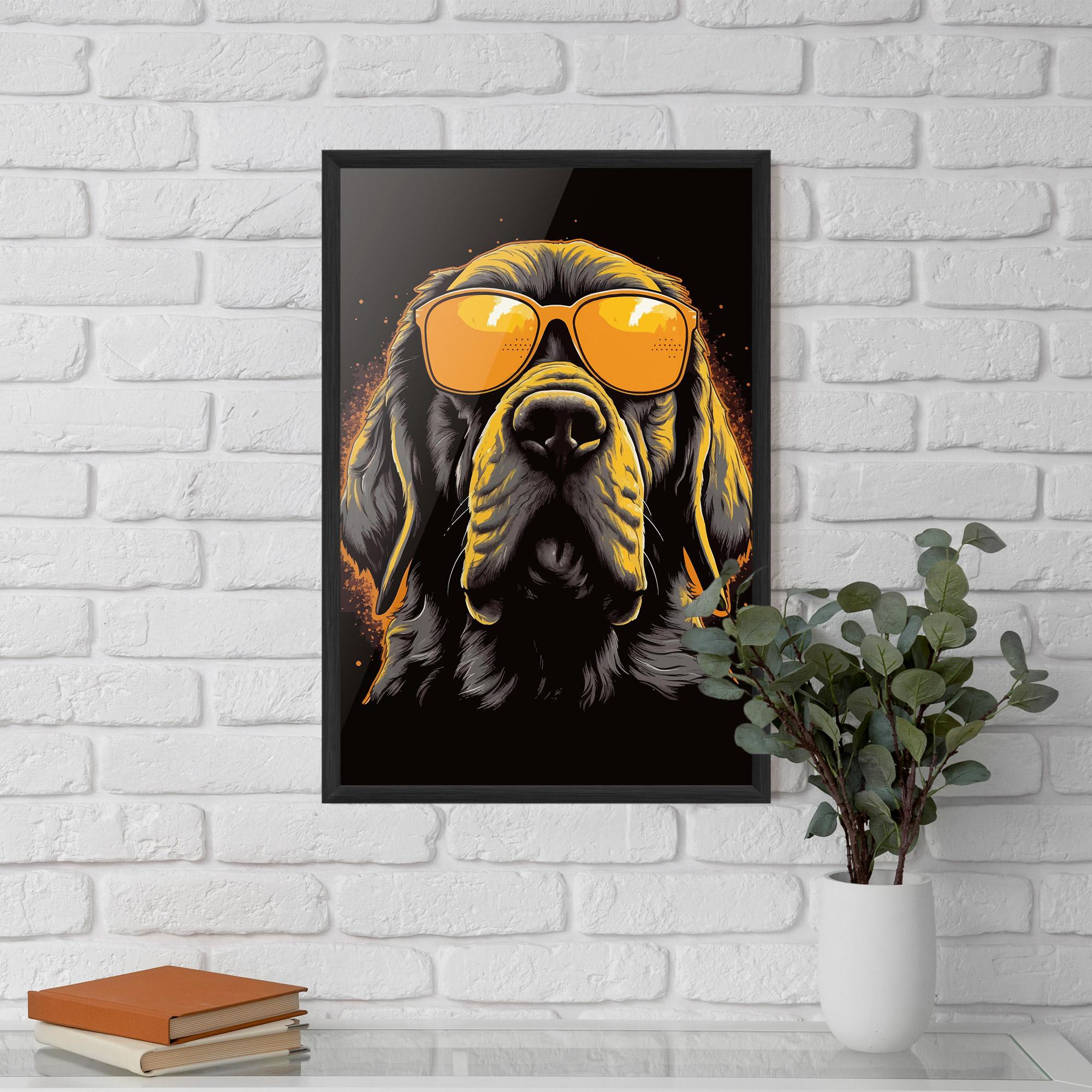 Gerahmte Poster Coolest Dog mockup 5