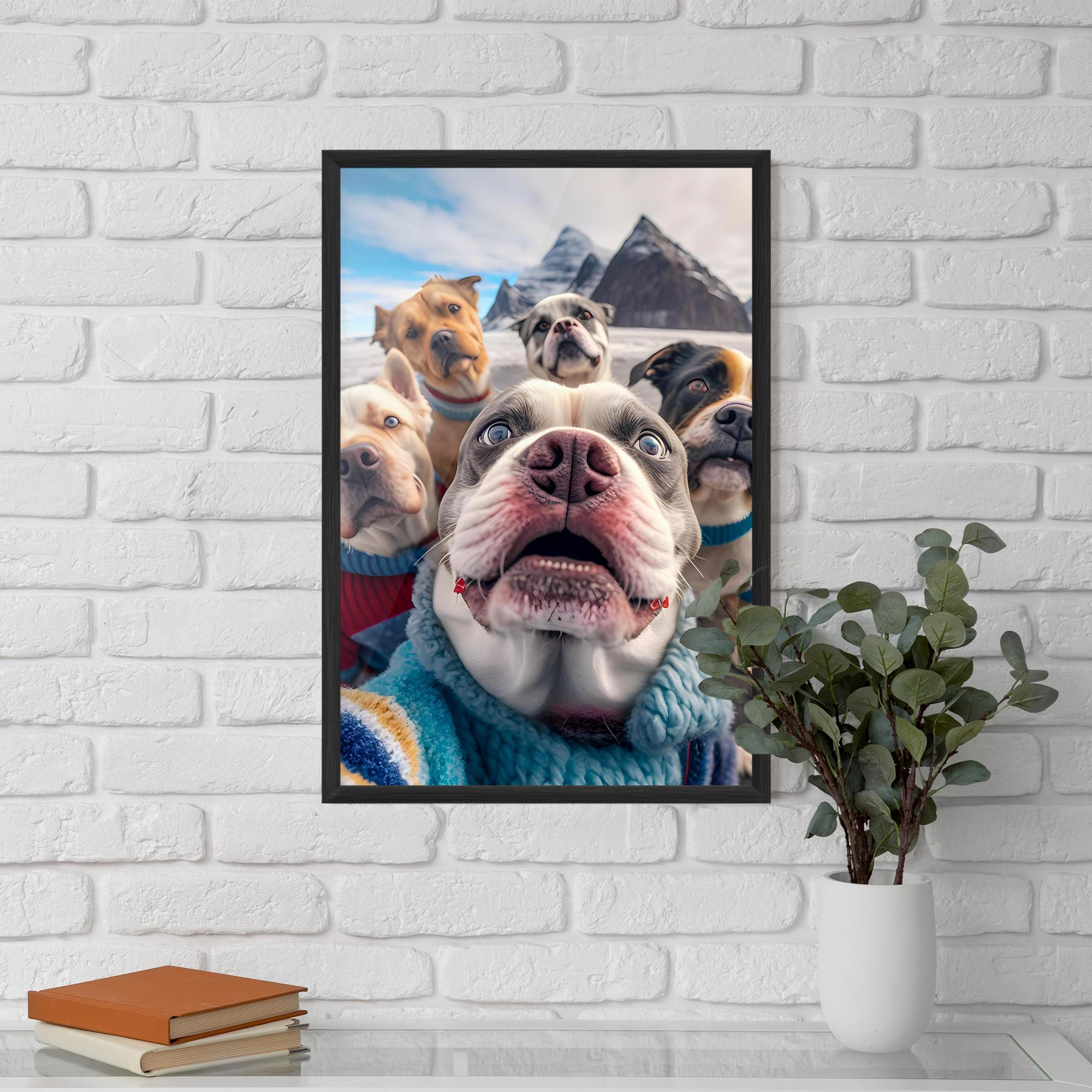 Gerahmte Poster Dogs Selfie Group mockup 5