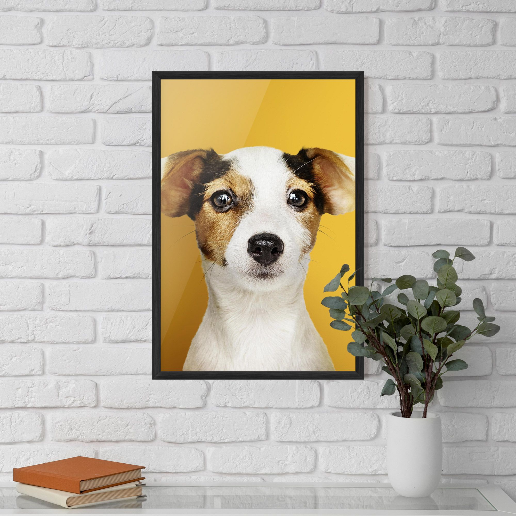 Puppy On Yellow mockup 5
