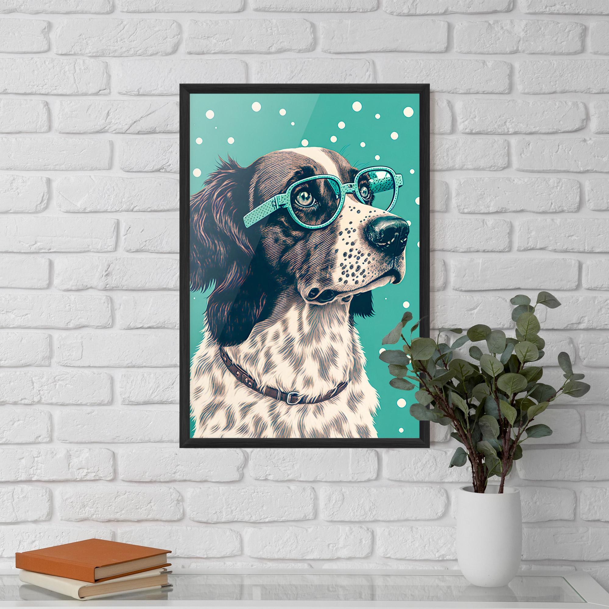 Gerahmte Poster Vintage Dog mockup 5