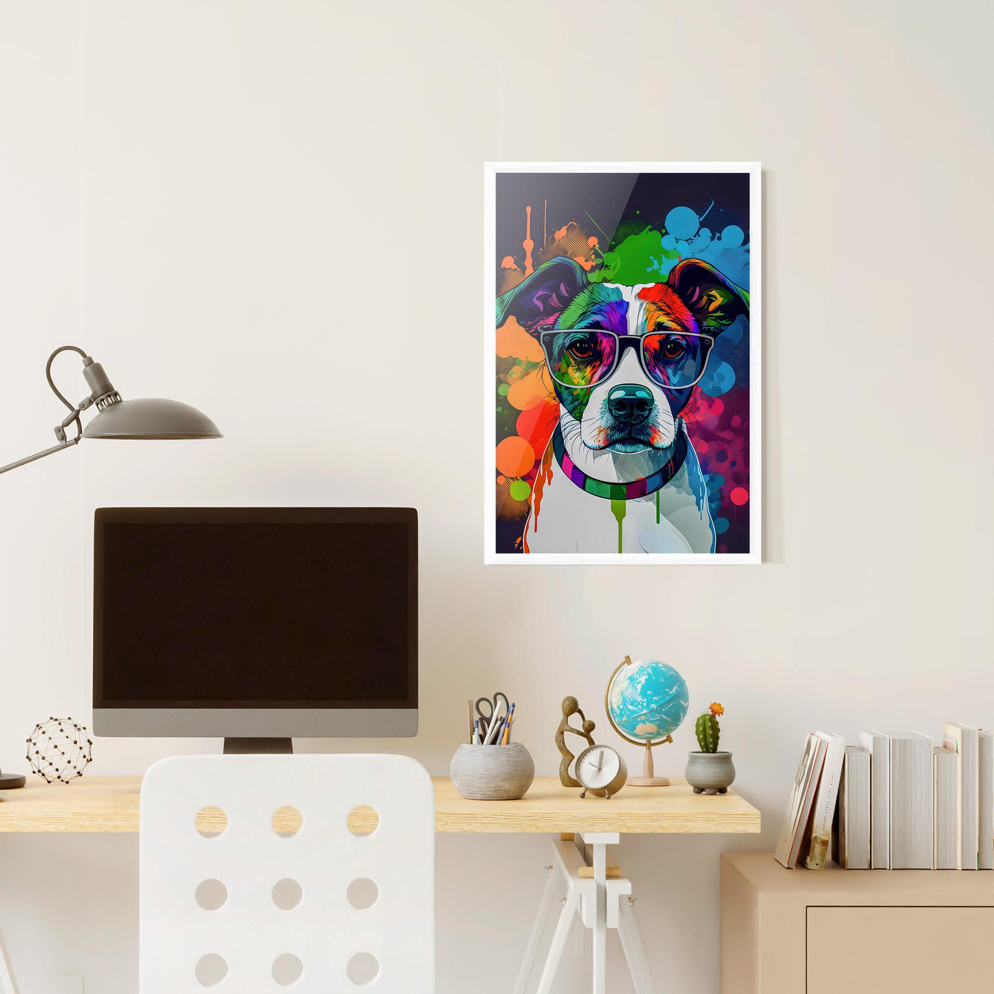 Gerahmte Poster Colorful Dog mockup 6