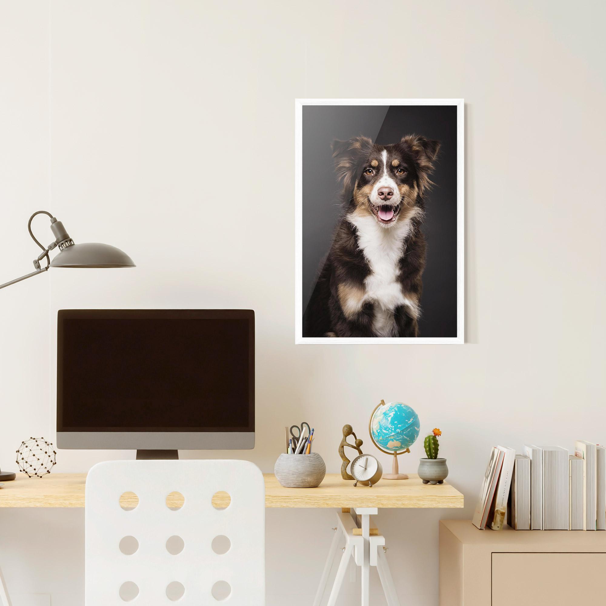 Gerahmte Poster Cute Dog Sitting mockup 6