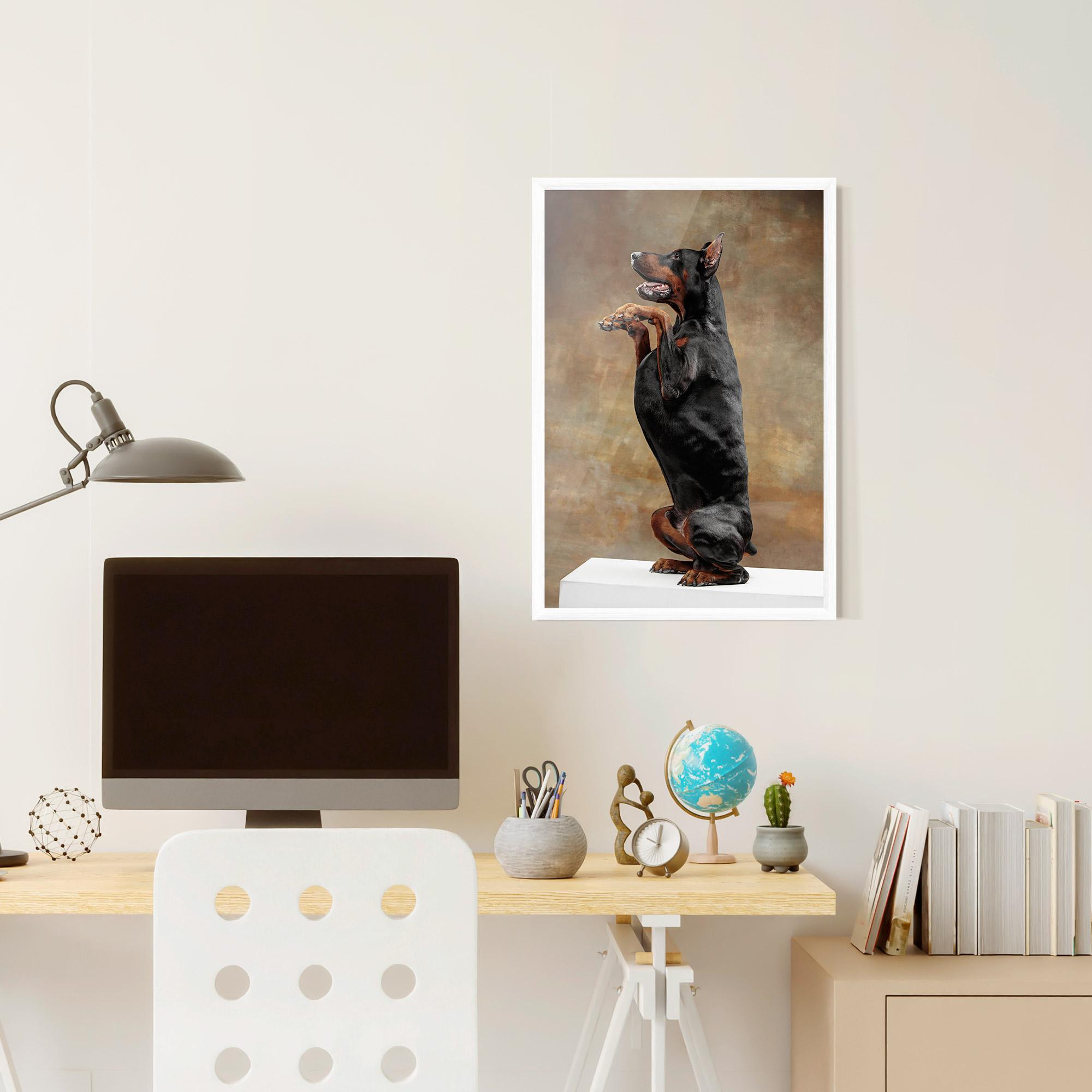 Gerahmte Poster Doberman Standing mockup 6