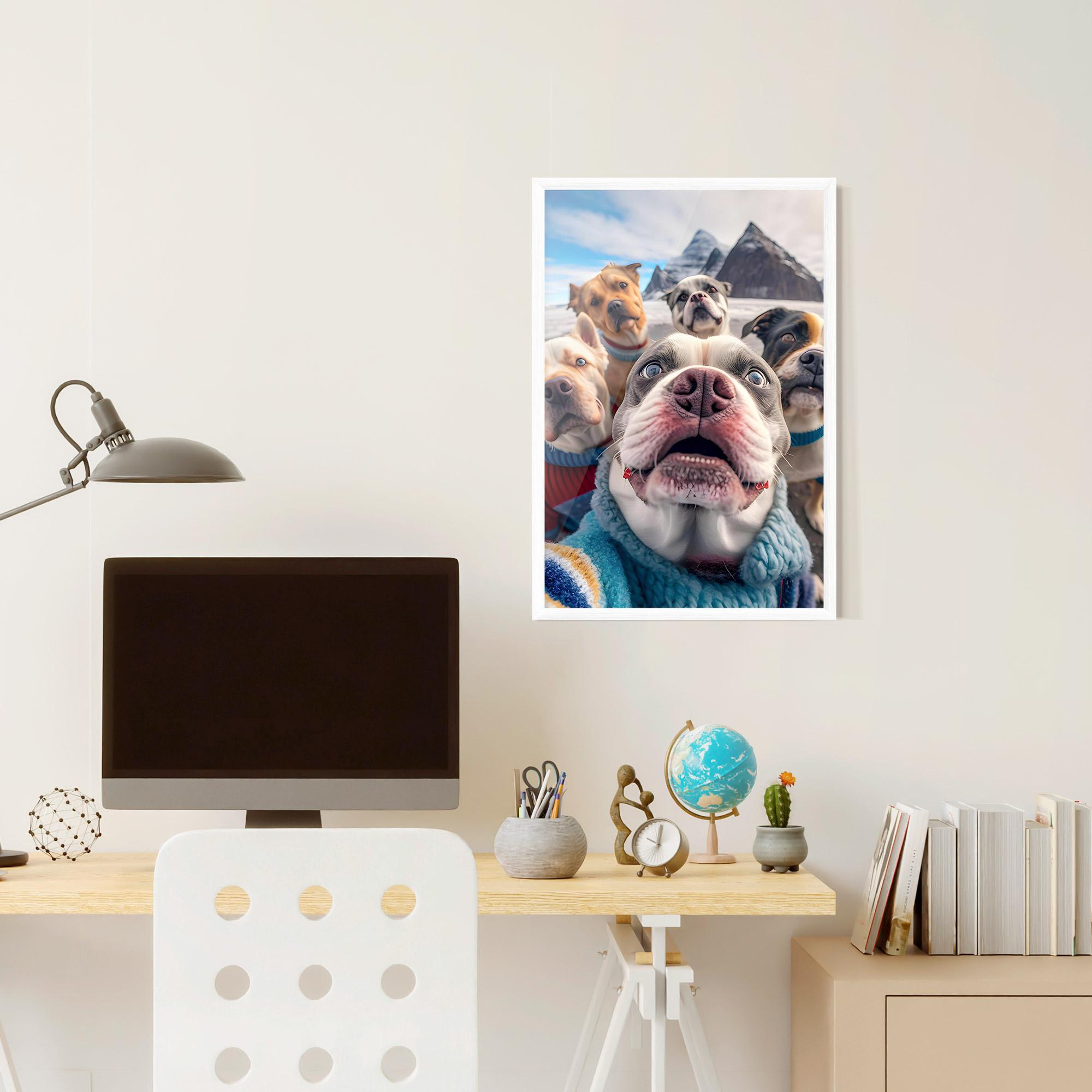 Gerahmte Poster Dogs Selfie Group mockup 6