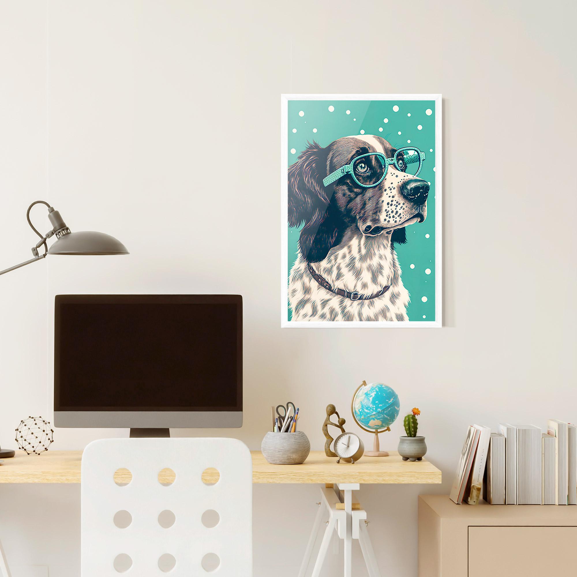 Gerahmte Poster Vintage Dog mockup 6