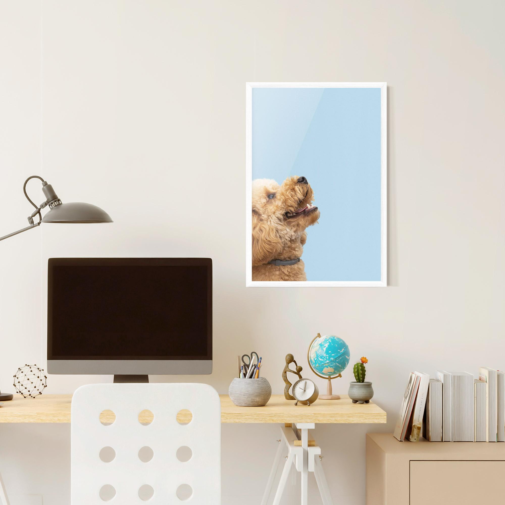Gerahmte Poster Yellow Cute Dog mockup 6
