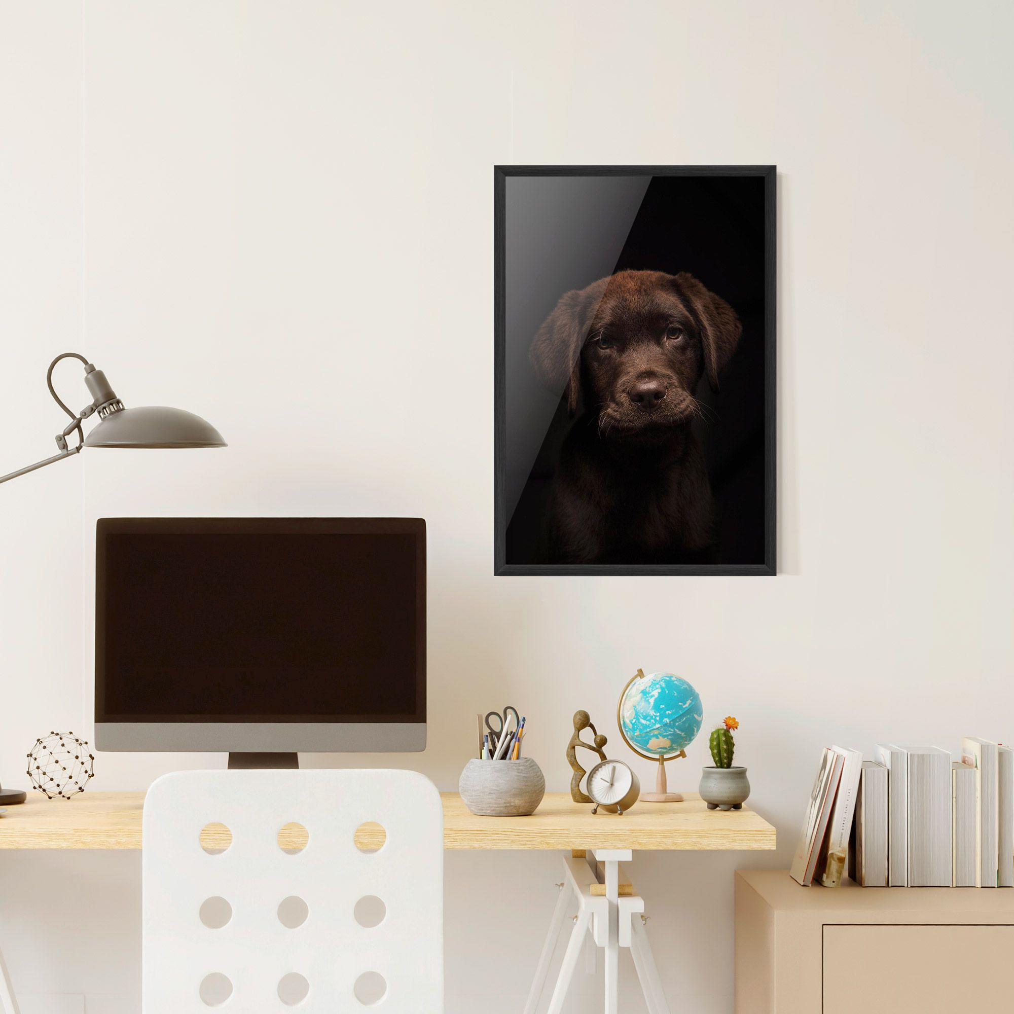 Chocolate Labrador mockup 6