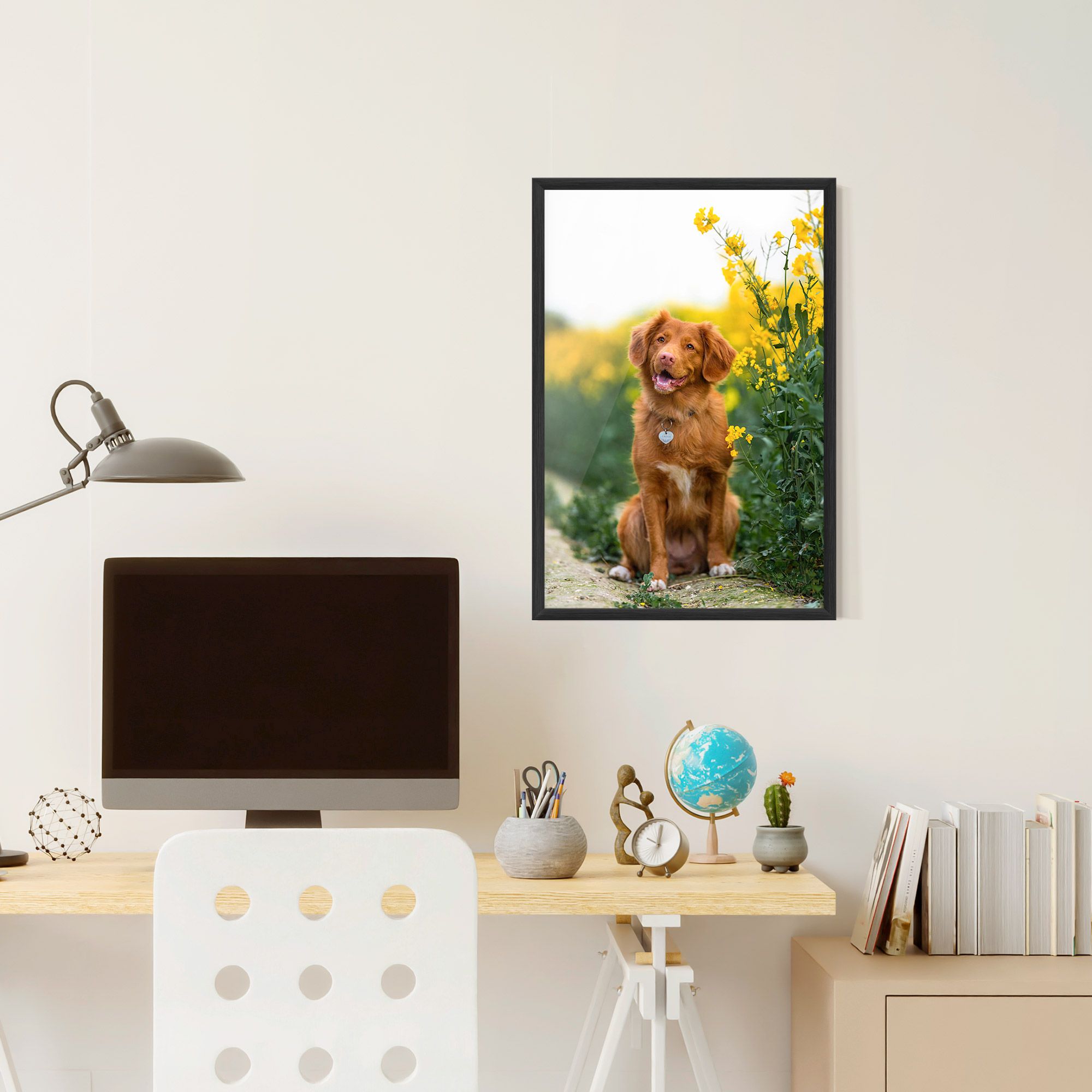 Dog Yellow Flowers mockup 6