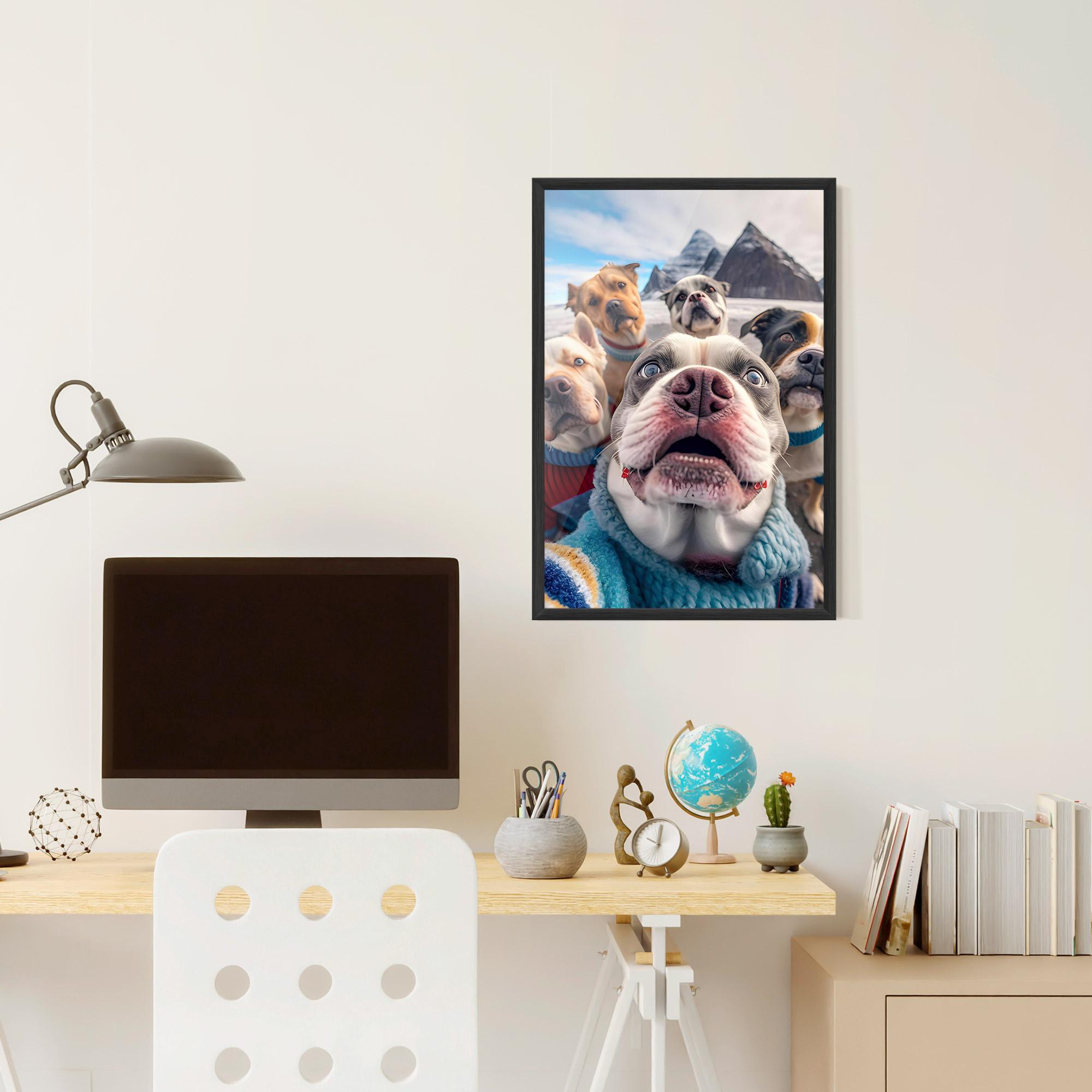 Gerahmte Poster Dogs Selfie Group mockup 6
