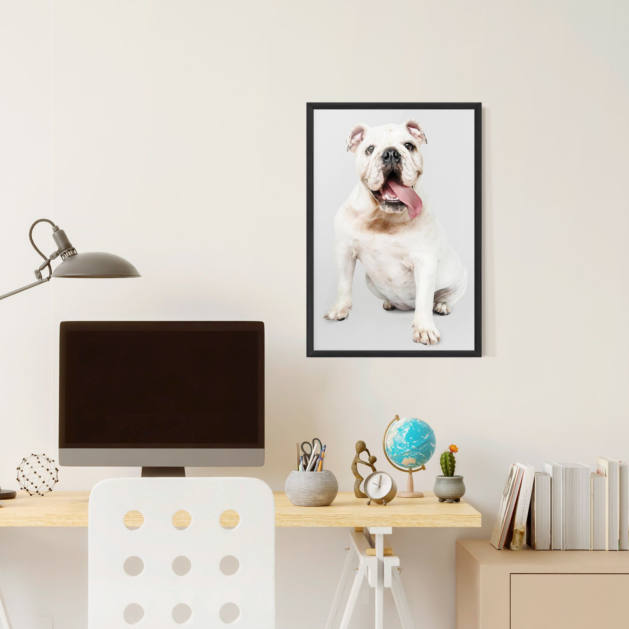 Happy White Dog mockup 6