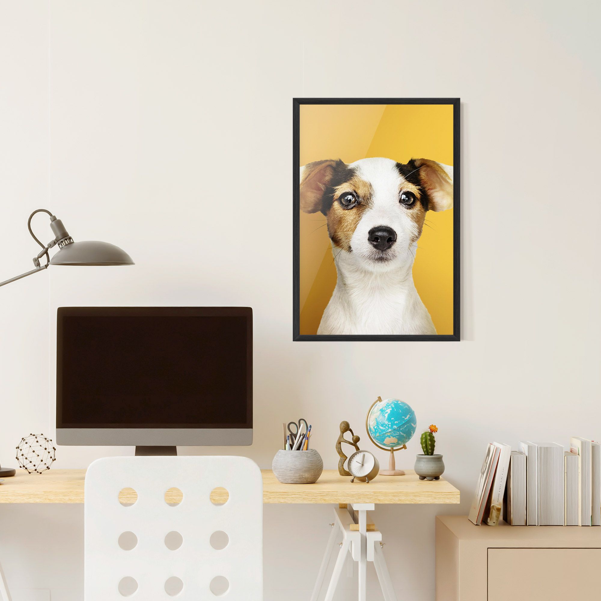 Puppy On Yellow mockup 6