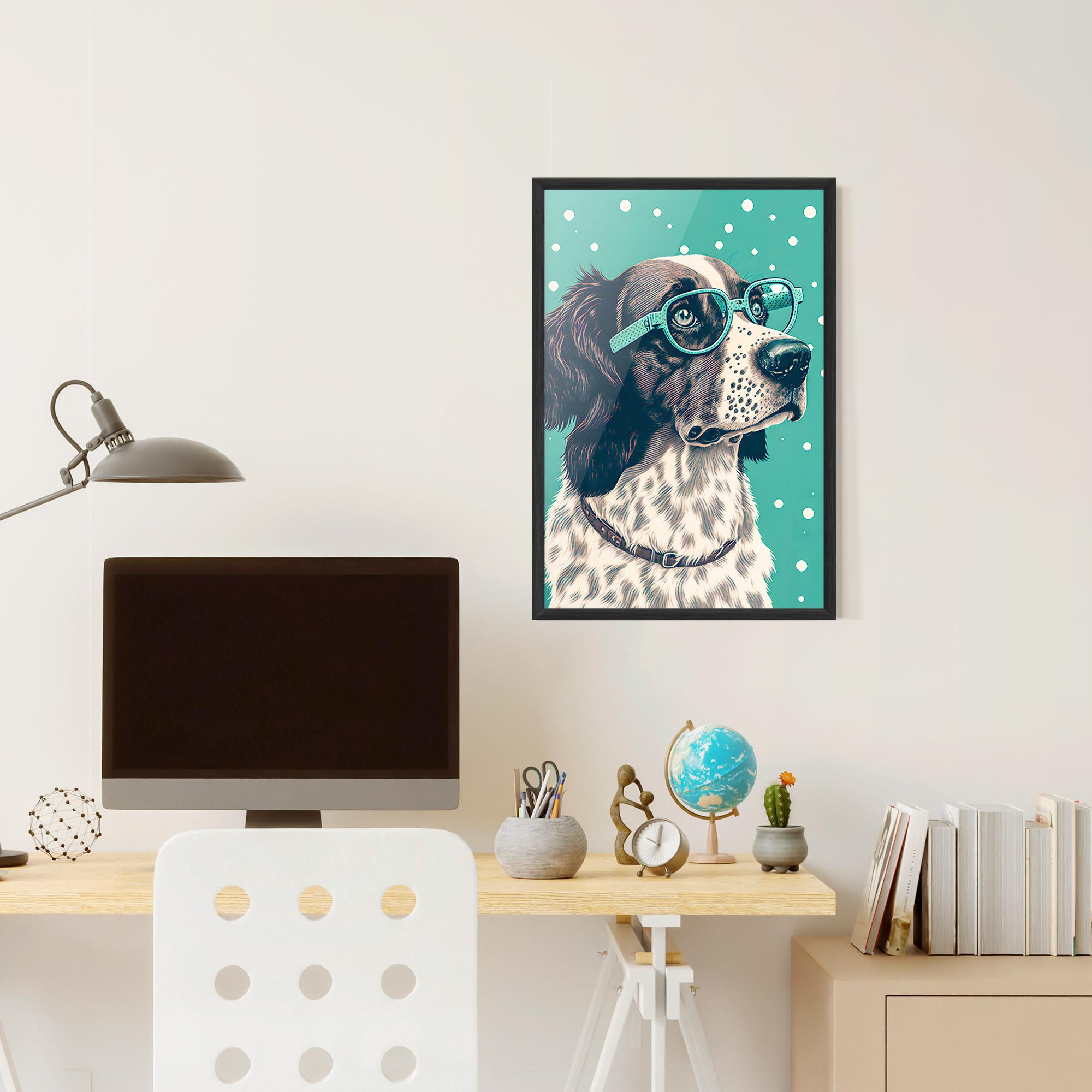 Gerahmte Poster Vintage Dog mockup 6
