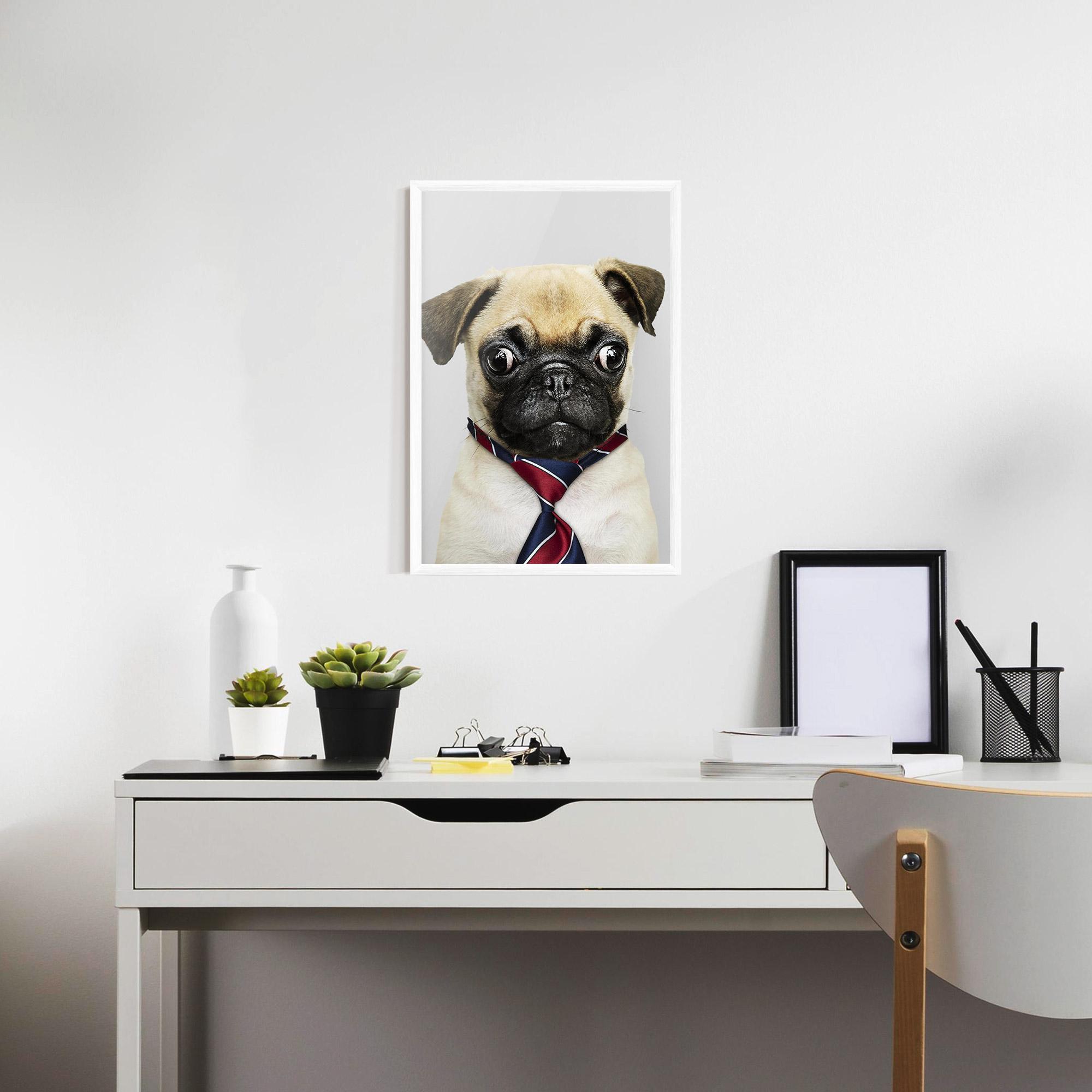 Gerahmte Poster Business Pug mockup 7