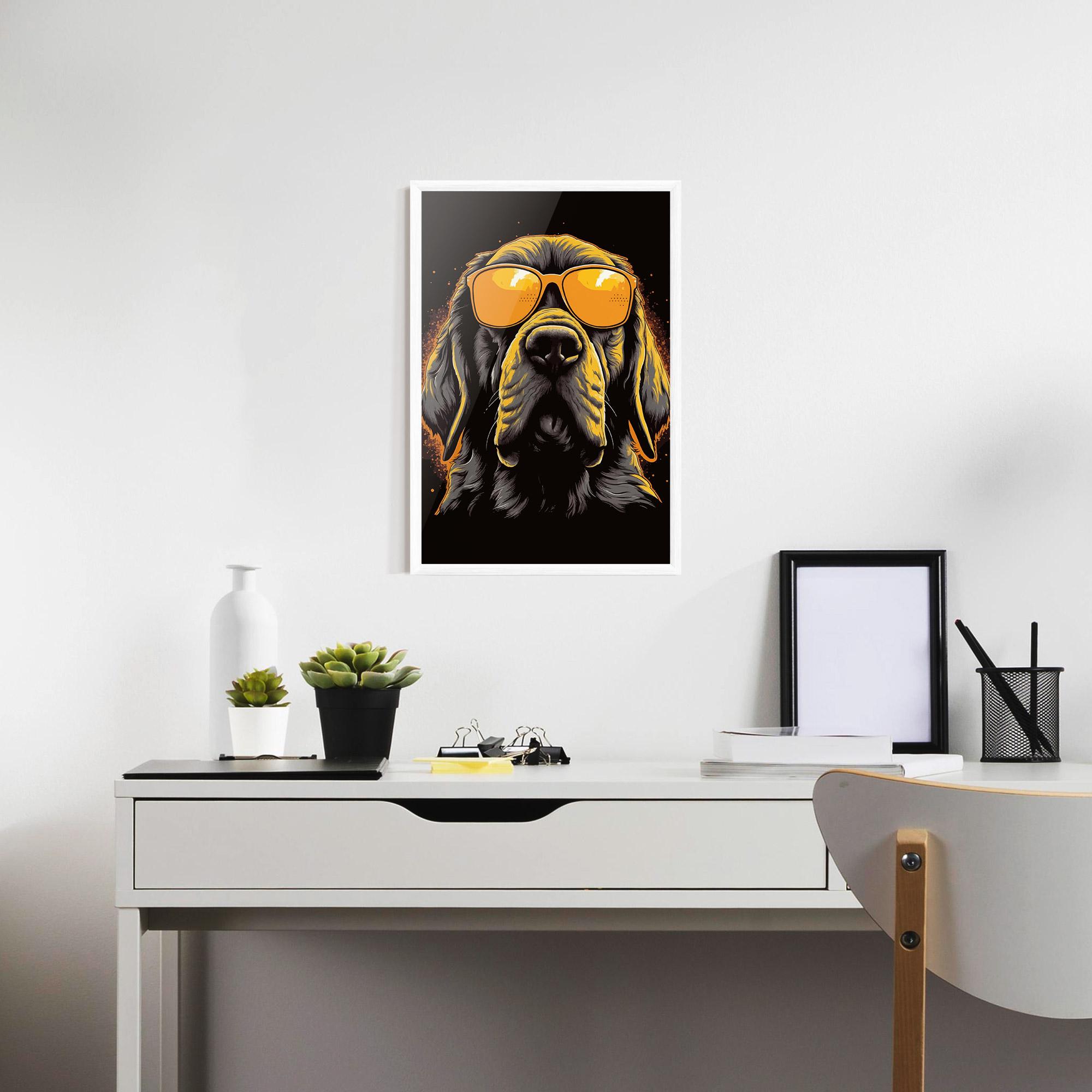 Gerahmte Poster Coolest Dog mockup 7