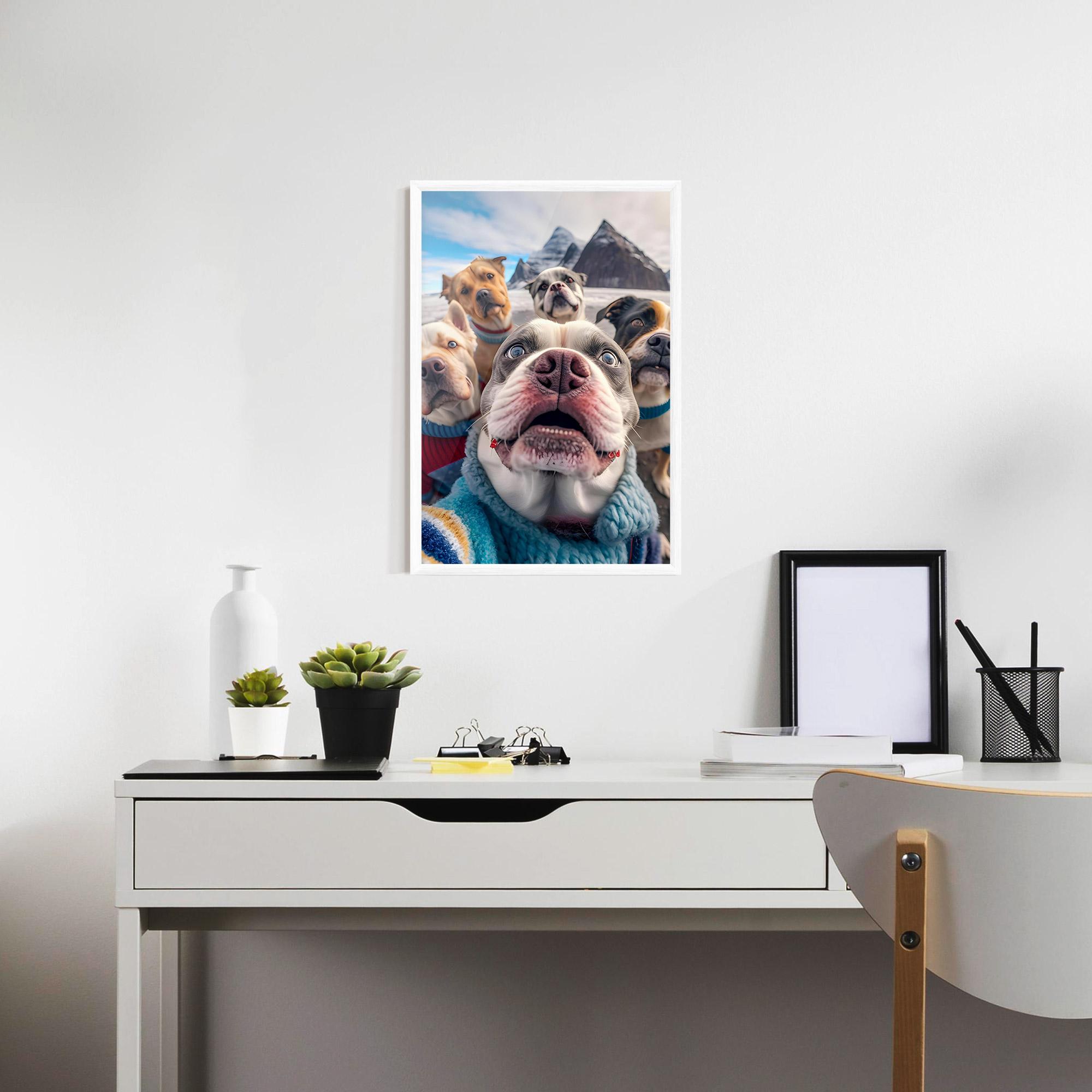 Gerahmte Poster Dogs Selfie Group mockup 7