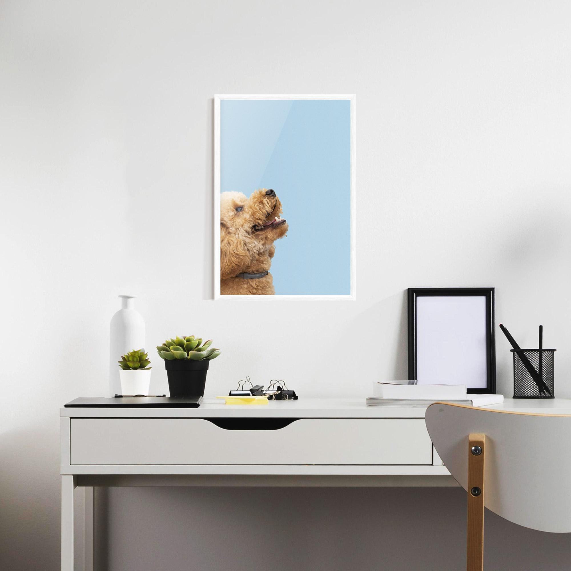 Gerahmte Poster Yellow Cute Dog mockup 7