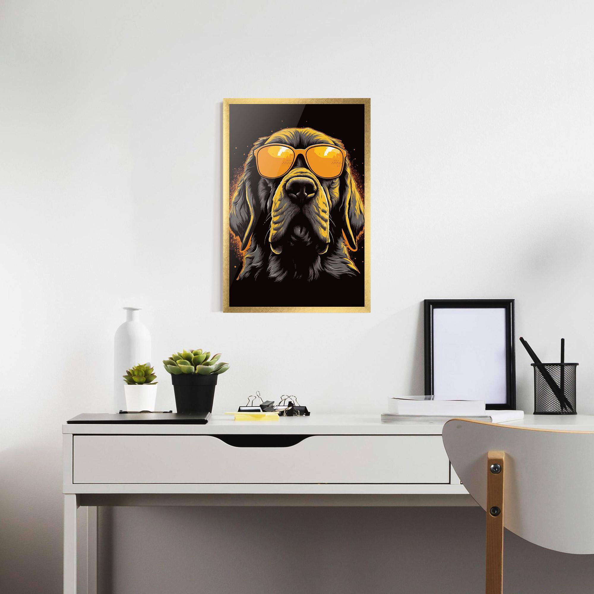 Gerahmte Poster Coolest Dog mockup 7