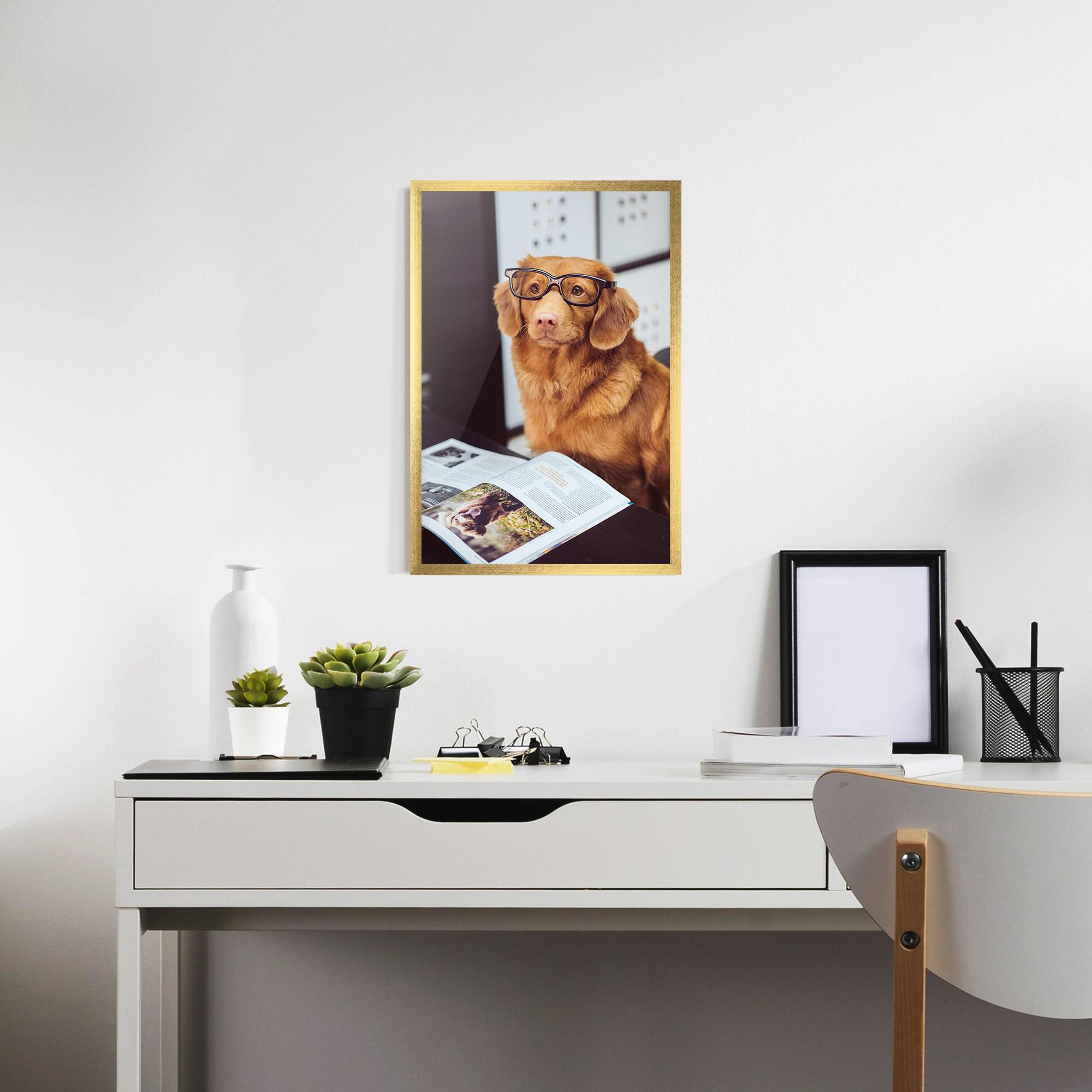 Gerahmte Poster Learning Dog mockup 7