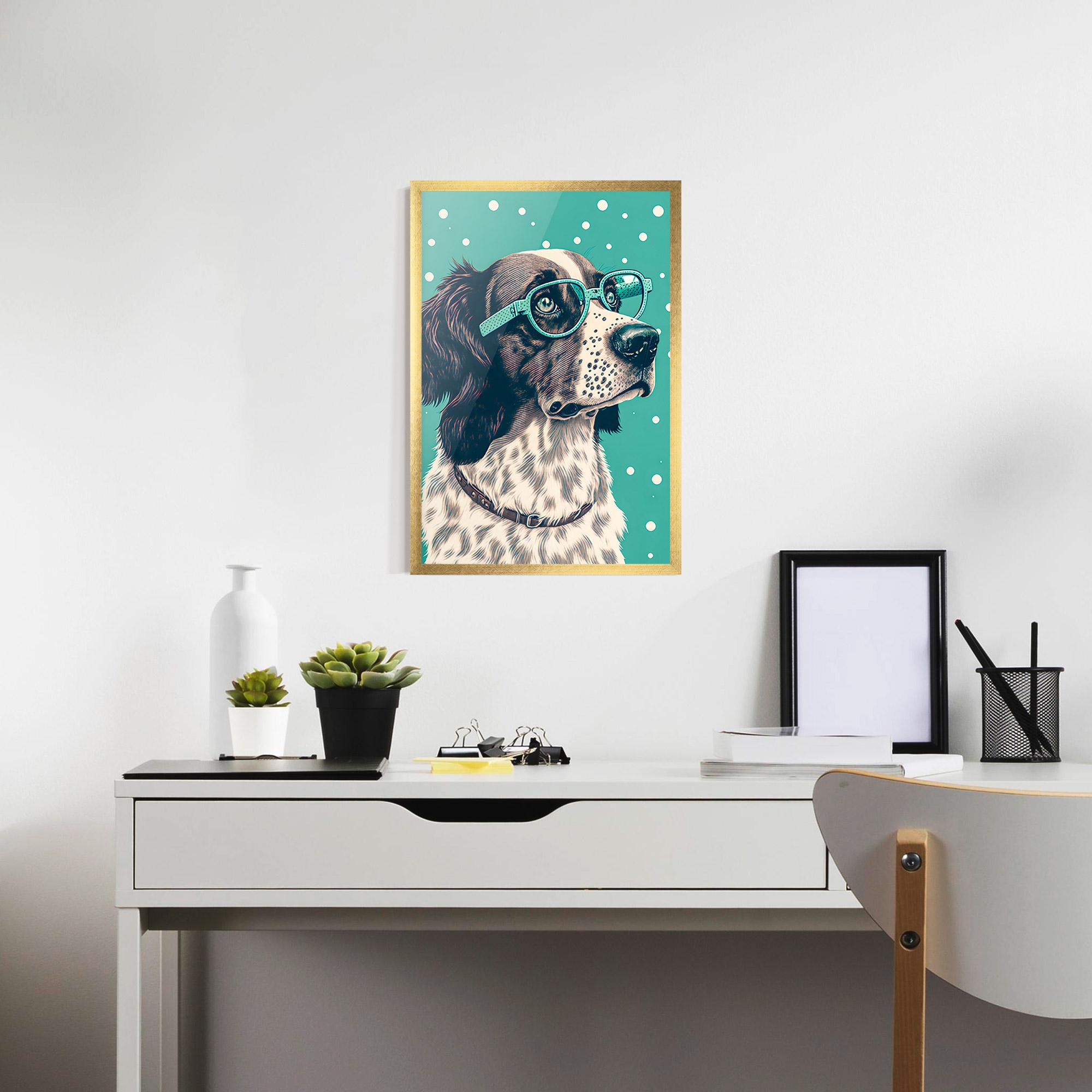 Gerahmte Poster Vintage Dog mockup 7