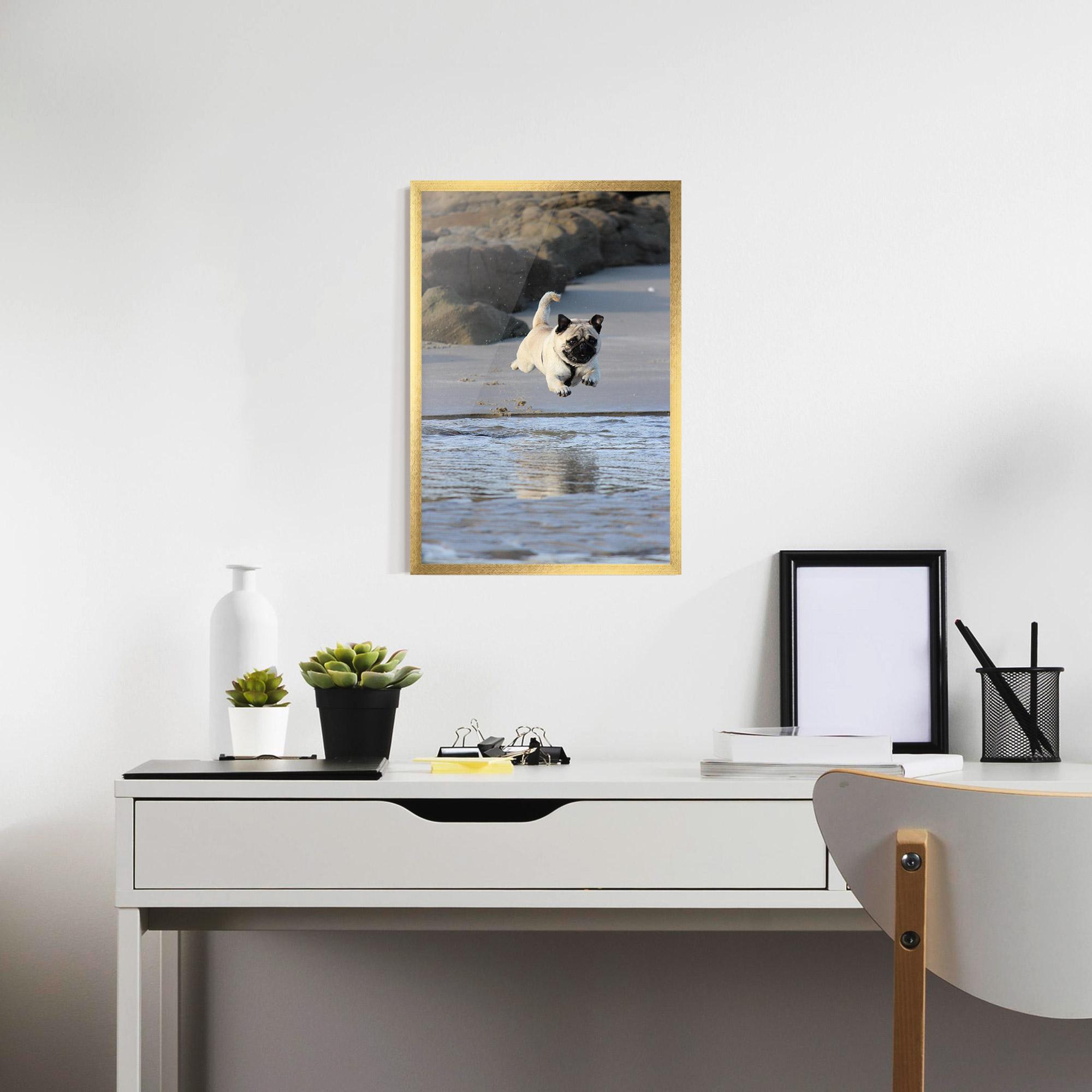 Gerahmte Poster Water Pug mockup 7