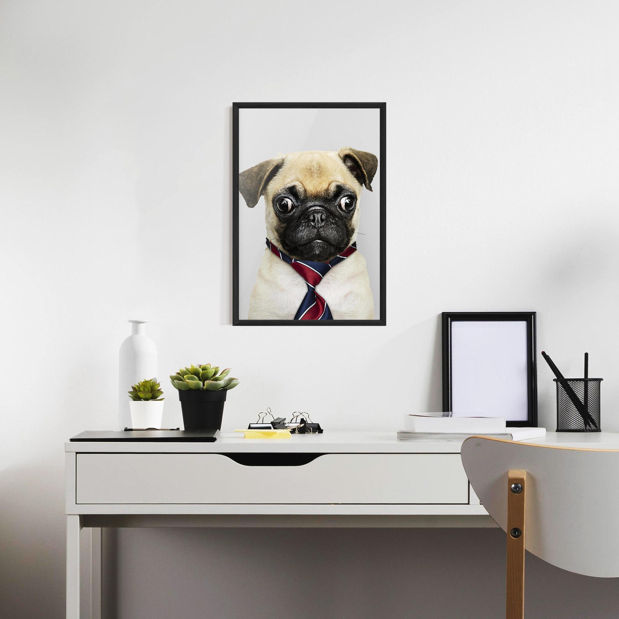 Gerahmte Poster Business Pug mockup 7