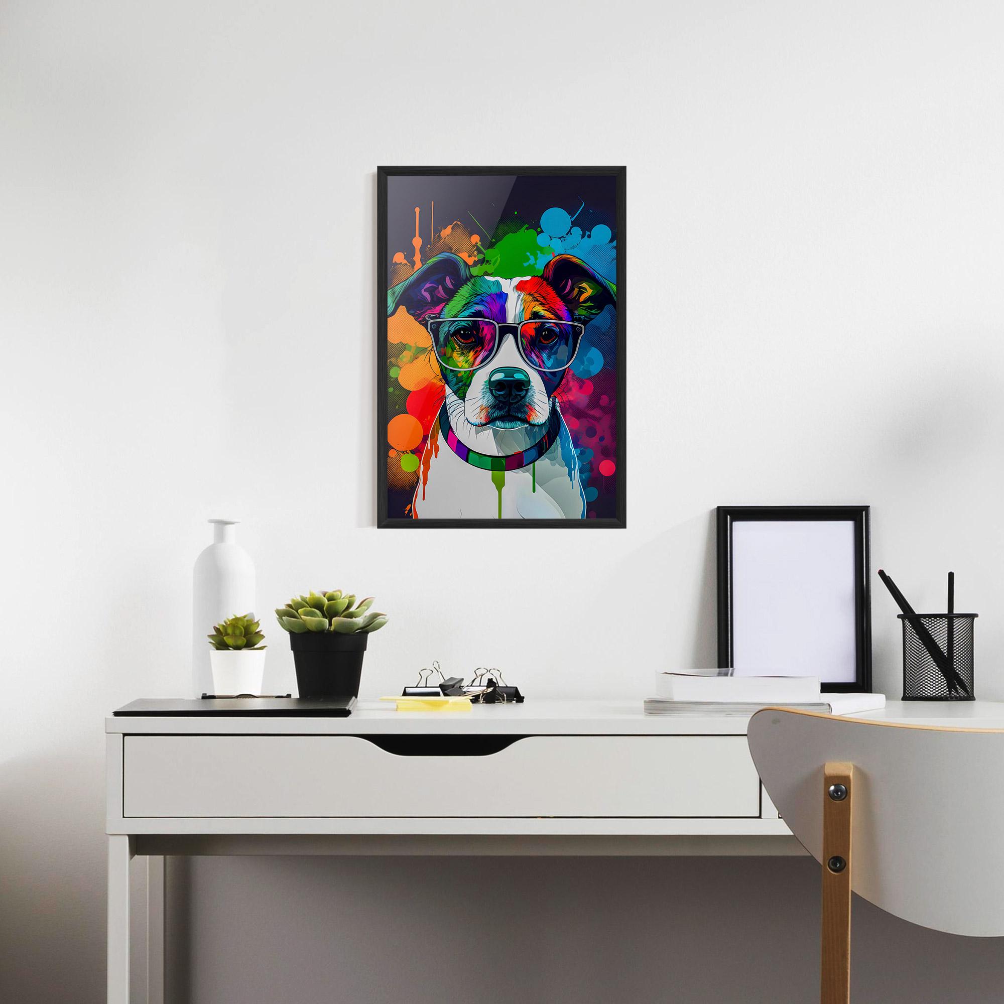 Gerahmte Poster Colorful Dog mockup 7