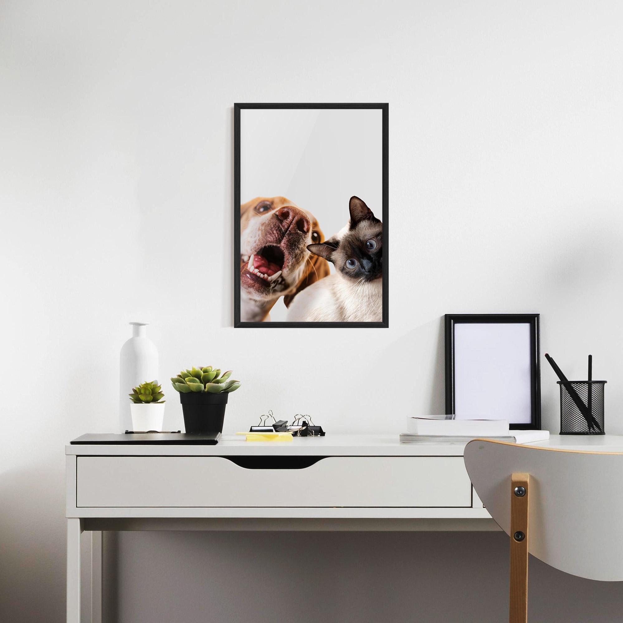 Gerahmte Poster Cute Pet Collage mockup 7