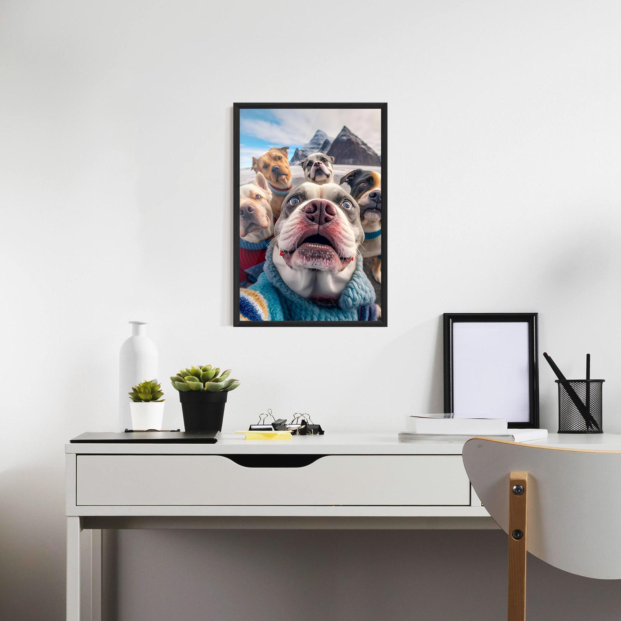 Gerahmte Poster Dogs Selfie Group mockup 7